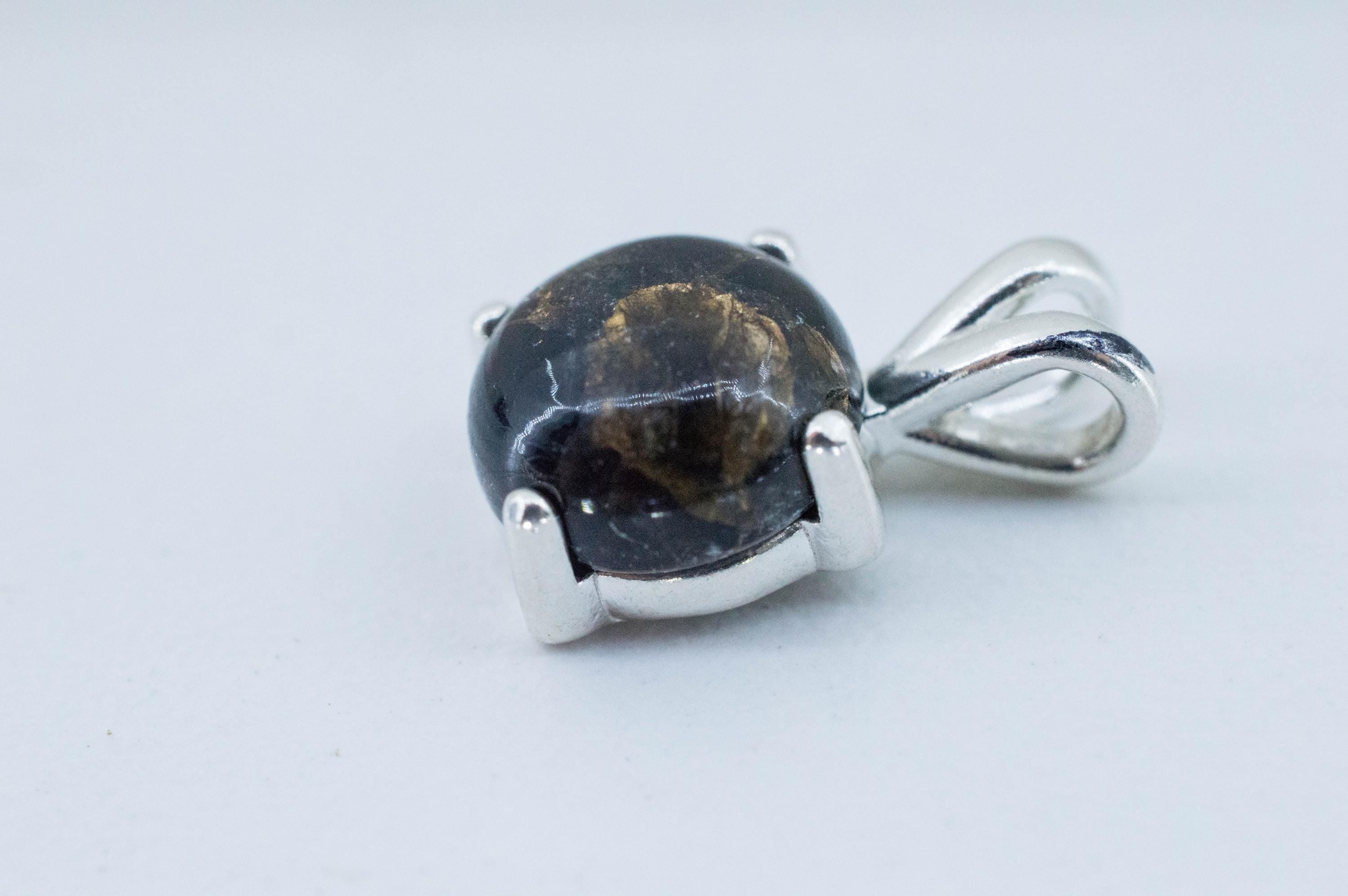 Copper Obsidian Pendant; Natural Untreated USA Obsidian; 3.365cts