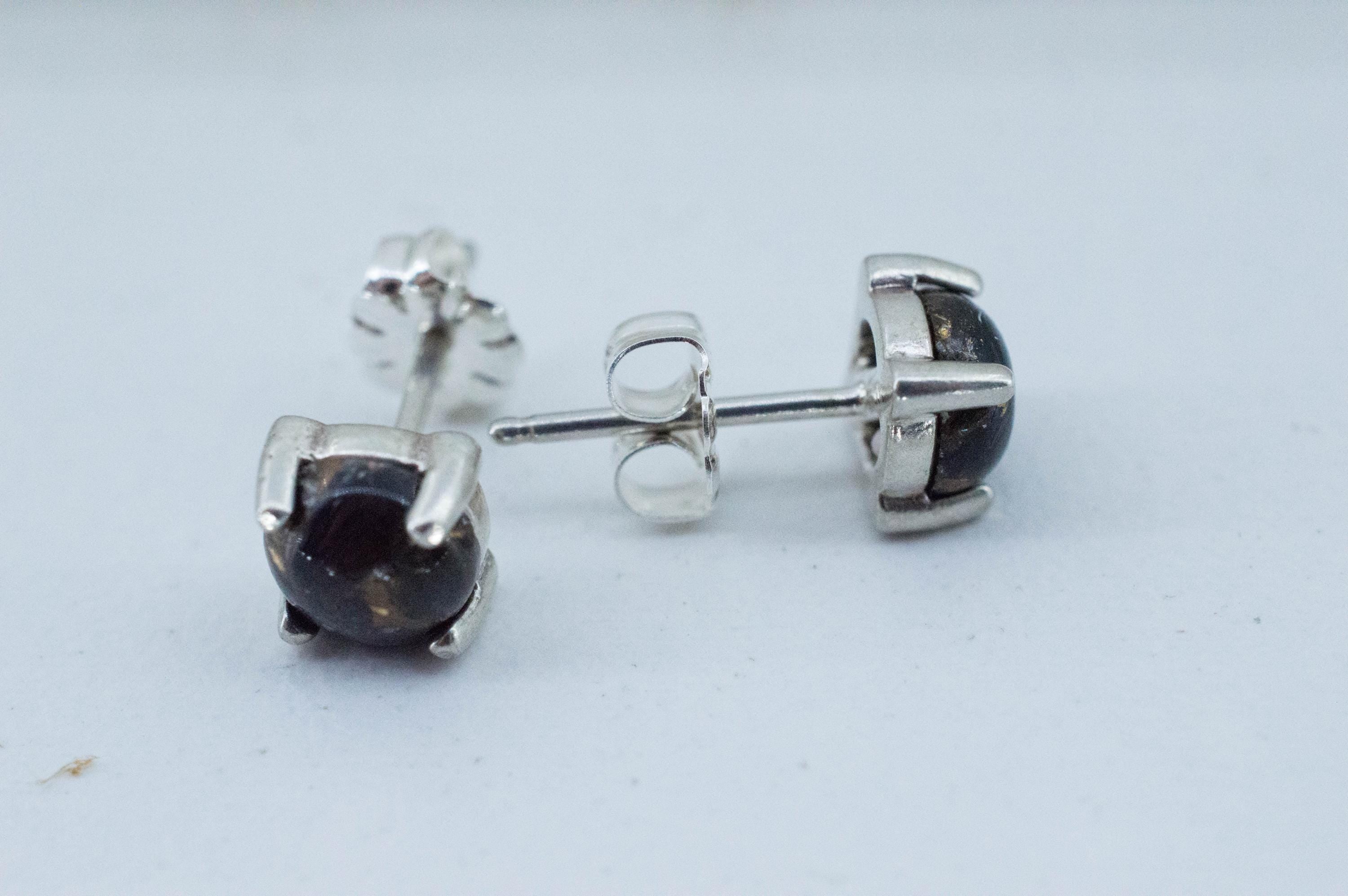 Copper Obsidian Earrings; Natural USA Obsidian; 1.405cts