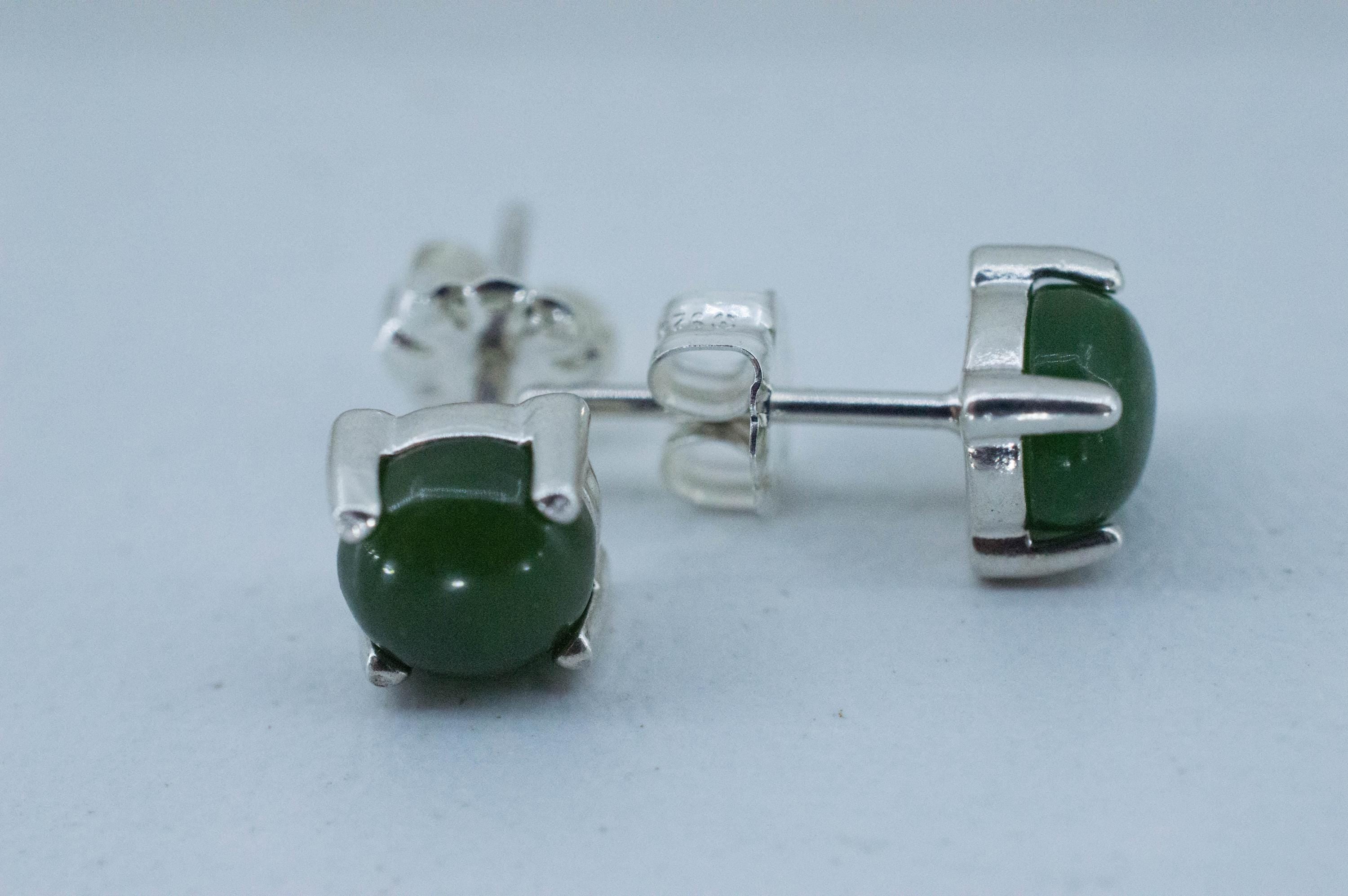 Jade Earrings; Natural Untreated Wyoming Nephrite Jade; 1.945cts