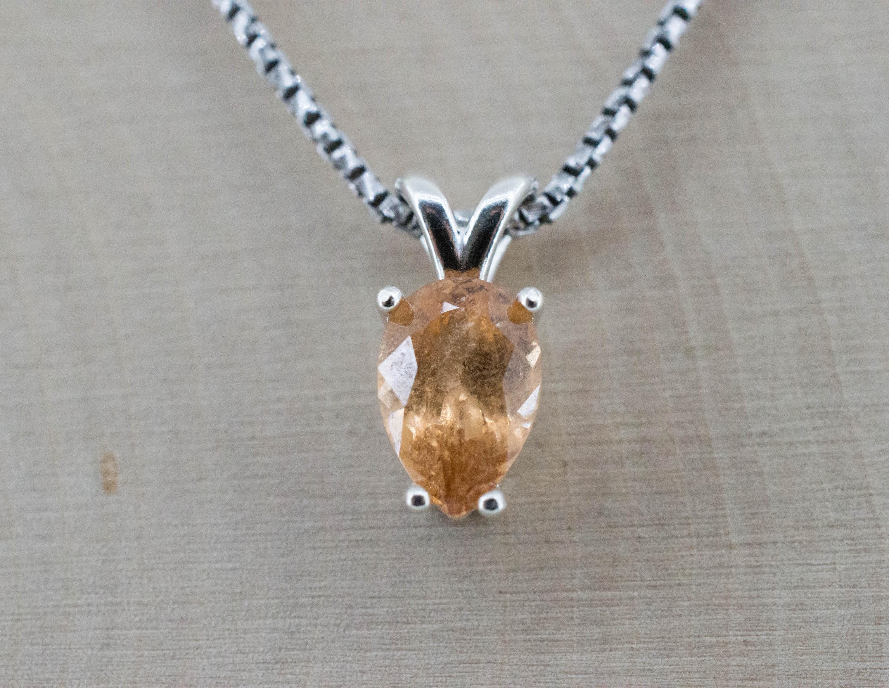 Hessonite Garnet Pendant; Natural Untreated Canada Garnet; 1.600cts