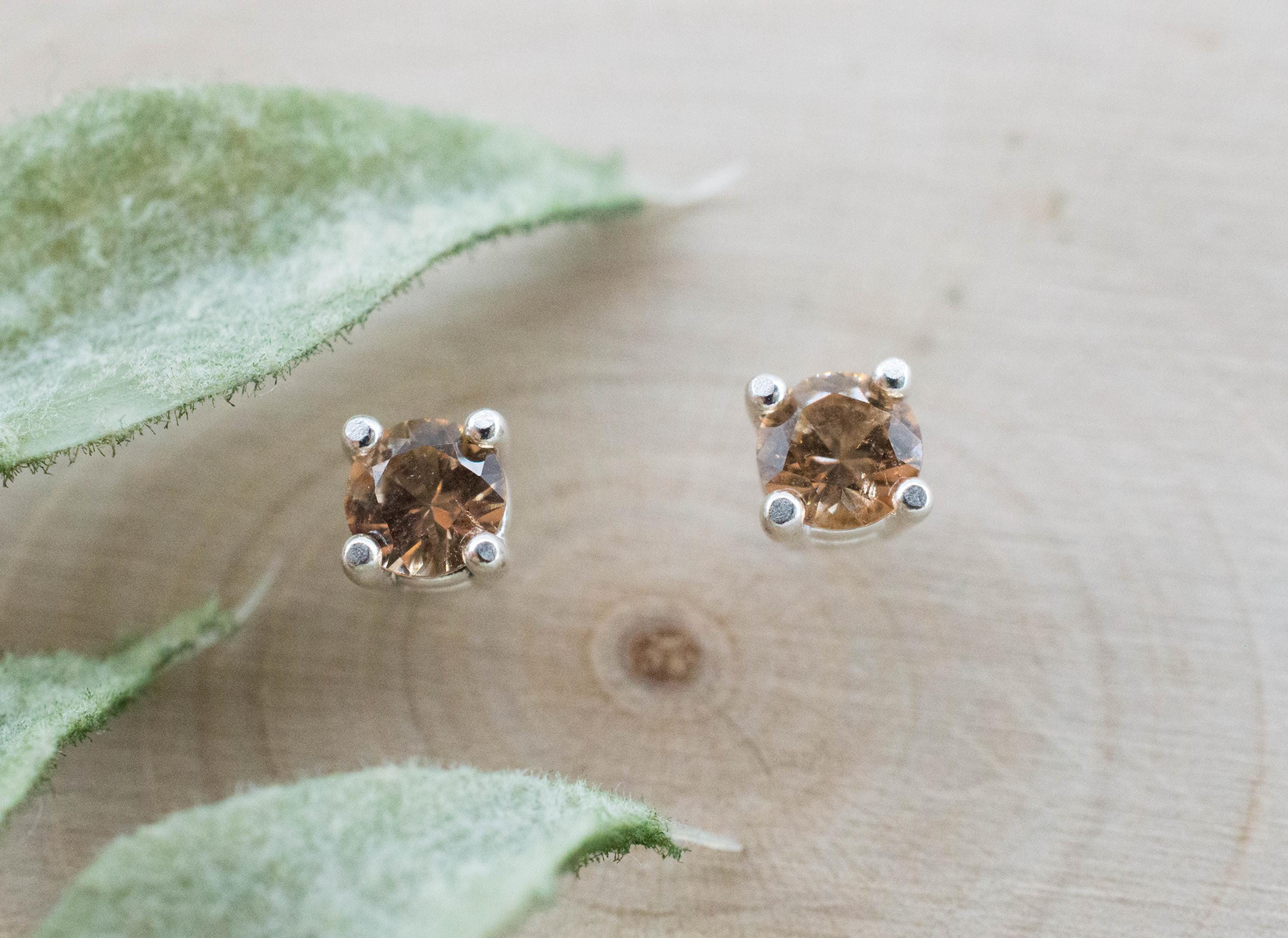 Hessonite Garnet Earrings; Natural Untreated Canada Garnet; 0540cts