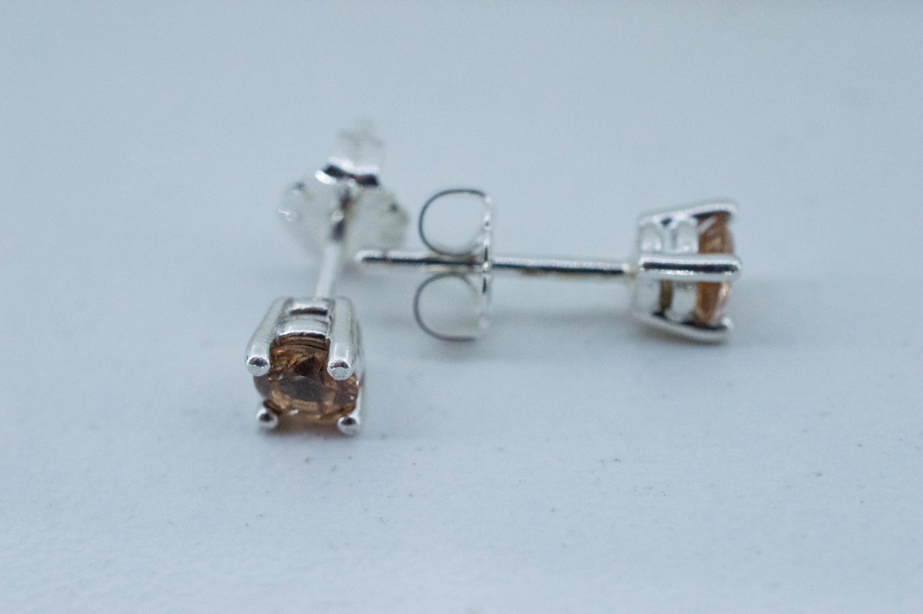 Hessonite Garnet Earrings; Natural Untreated Canada Garnet; 0540cts
