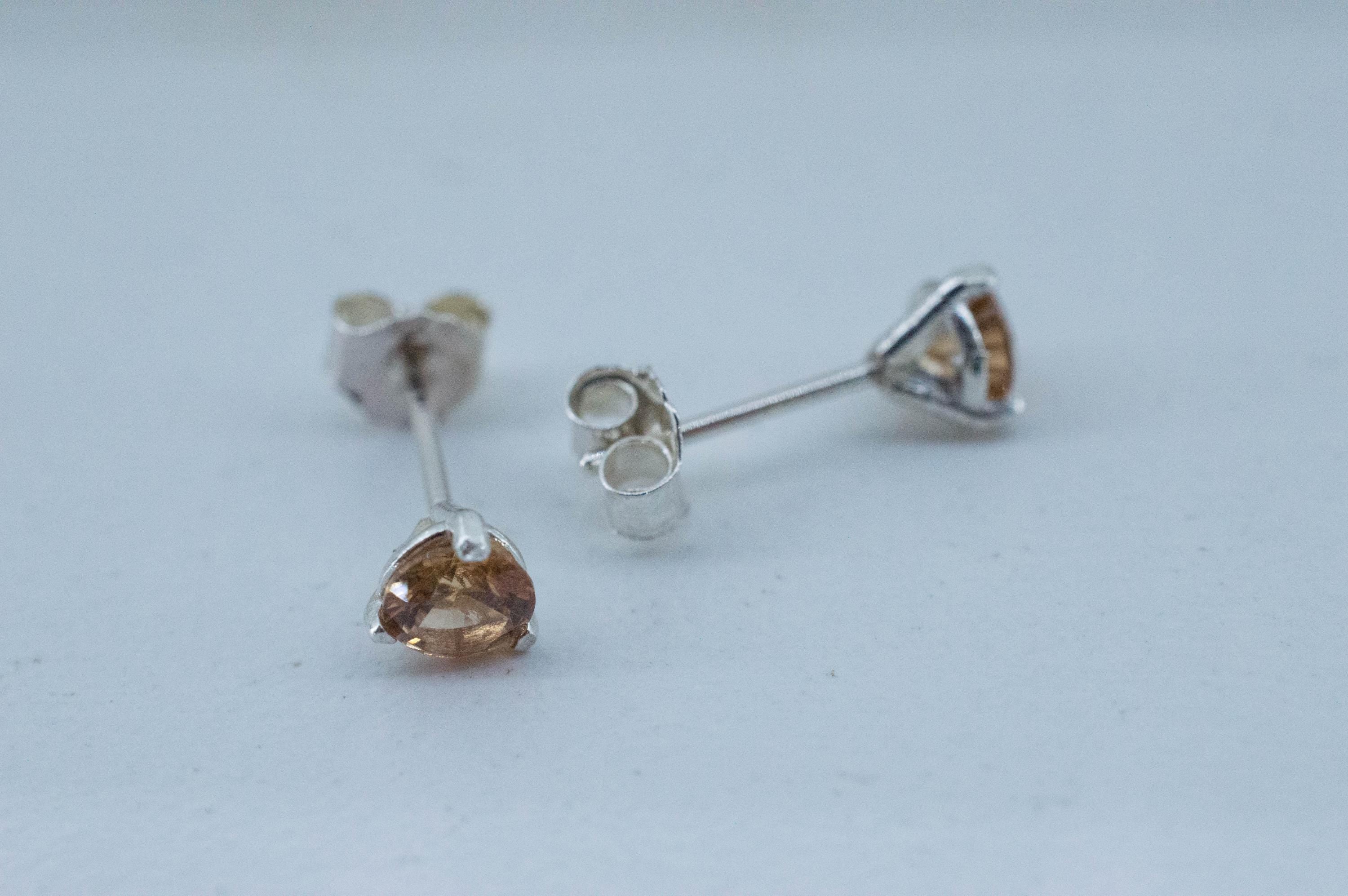 Hessonite Garnet Earrings; Natural Untreated Canada Garnet; 0580cts