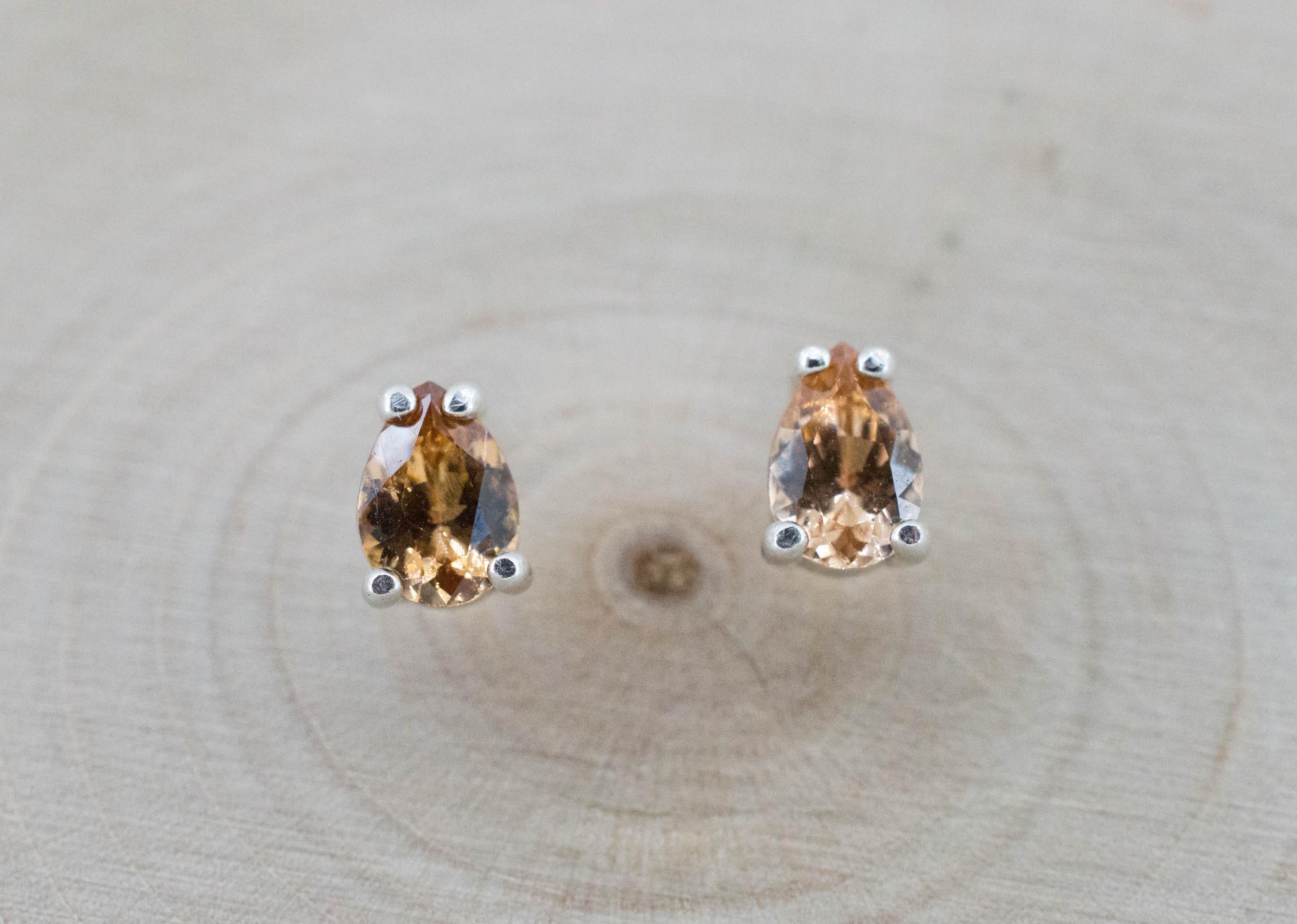 Hessonite Garnet Earrings; Natural Untreated Canada Garnet; 0.845cts