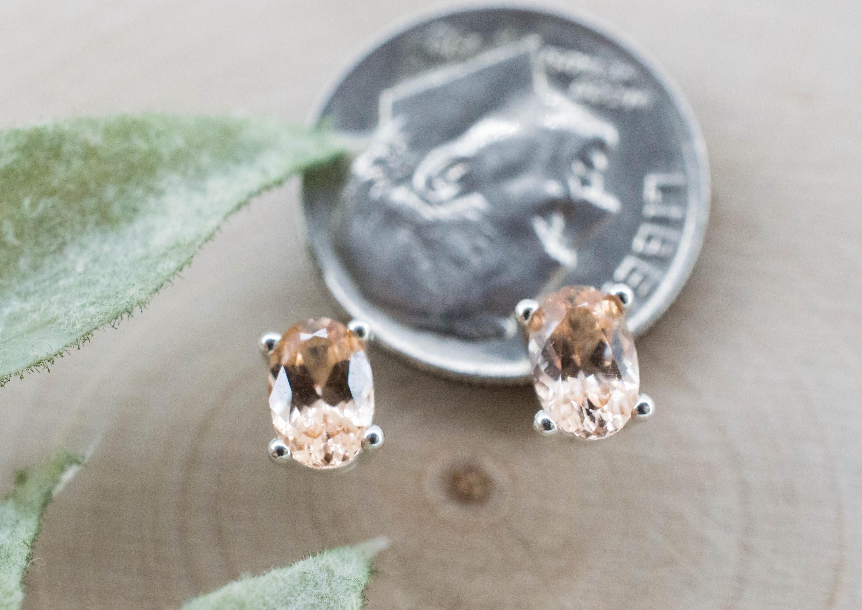 Hessonite Garnet Earrings; Natural Untreated Canada Garnet; 1.125cts