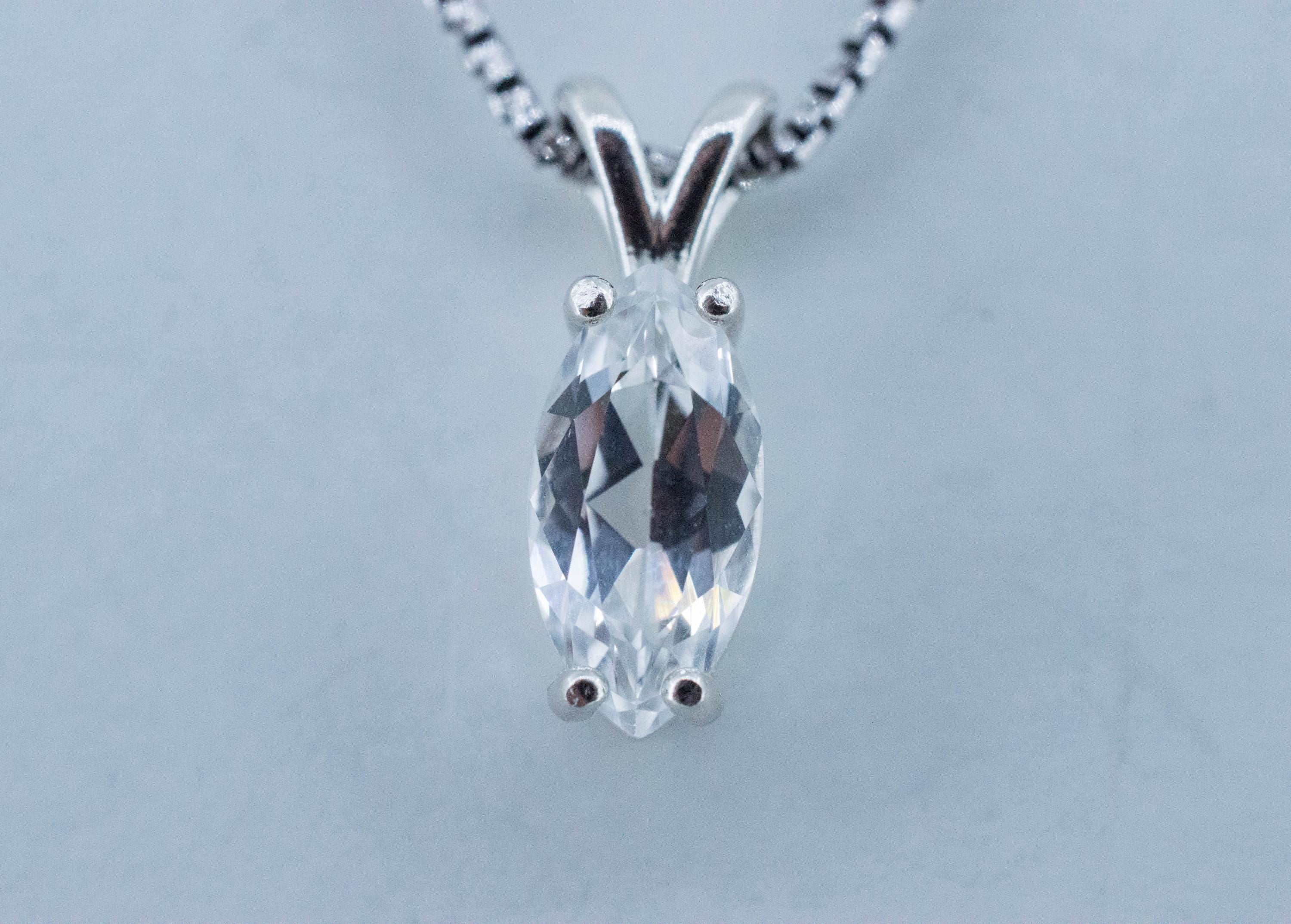 Topaz Pendant; Natural Untreated Brazil Silver Topaz; 2.230cts