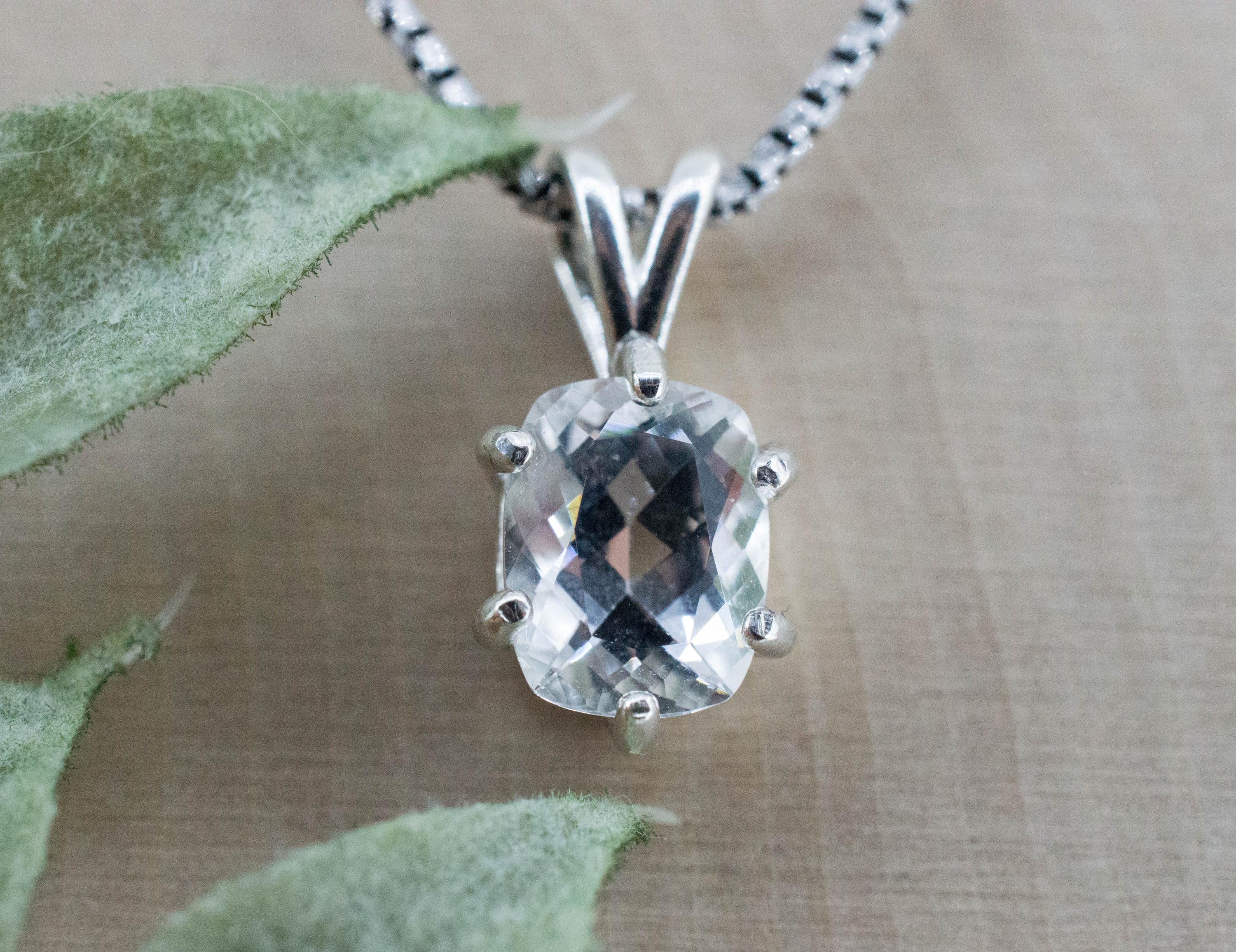 Topaz Pendant; Natural Untreated Brazil Silver Topaz; 2.400cts