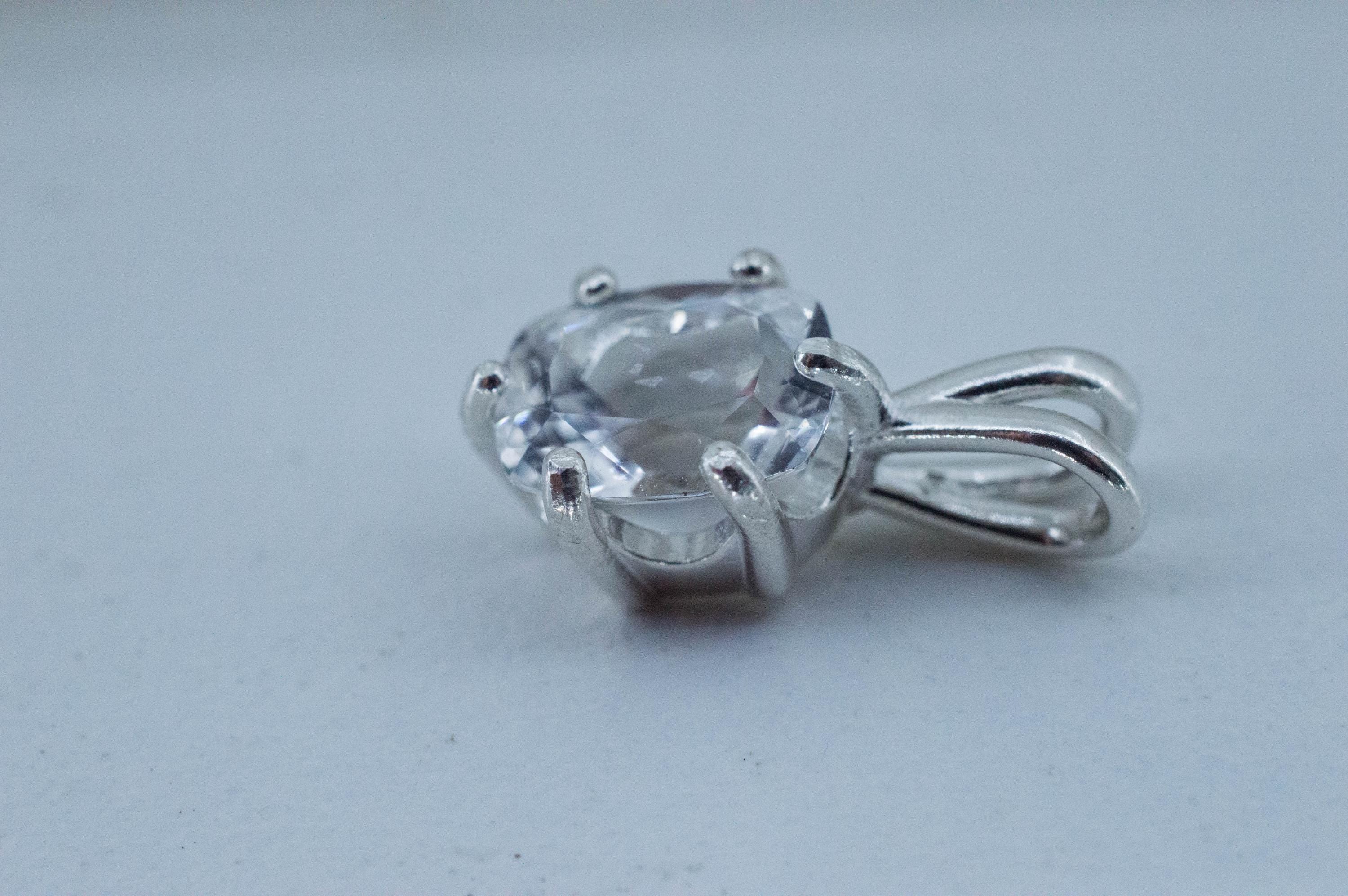 Topaz Pendant; Natural Untreated Brazil Silver Topaz; 2.400cts