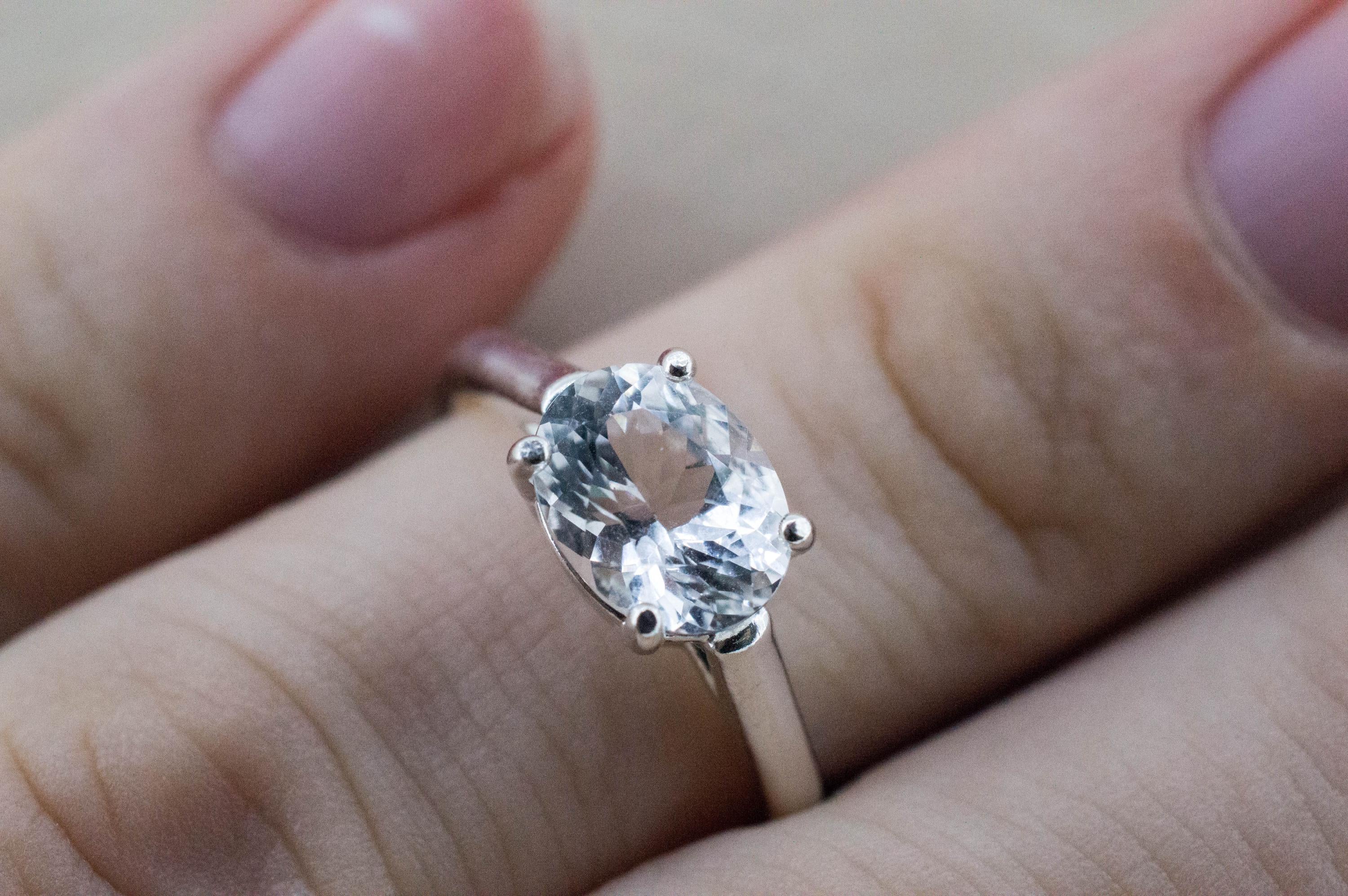 Topaz Ring, Natural Untreated Brazil Silver Topaz; 2.240cts