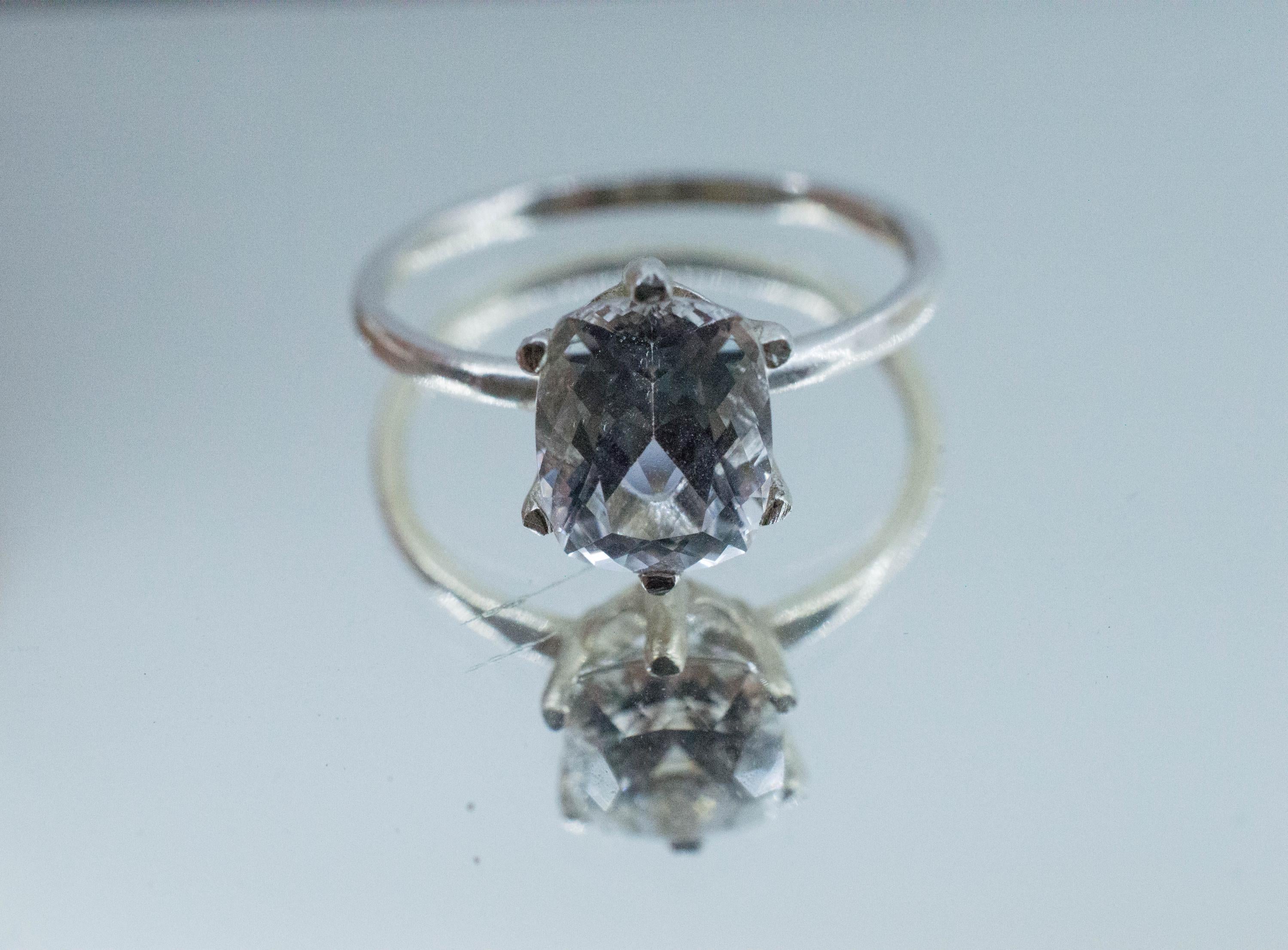 Topaz Ring, Natural Untreated Brazil Silver Topaz; 2.505cts