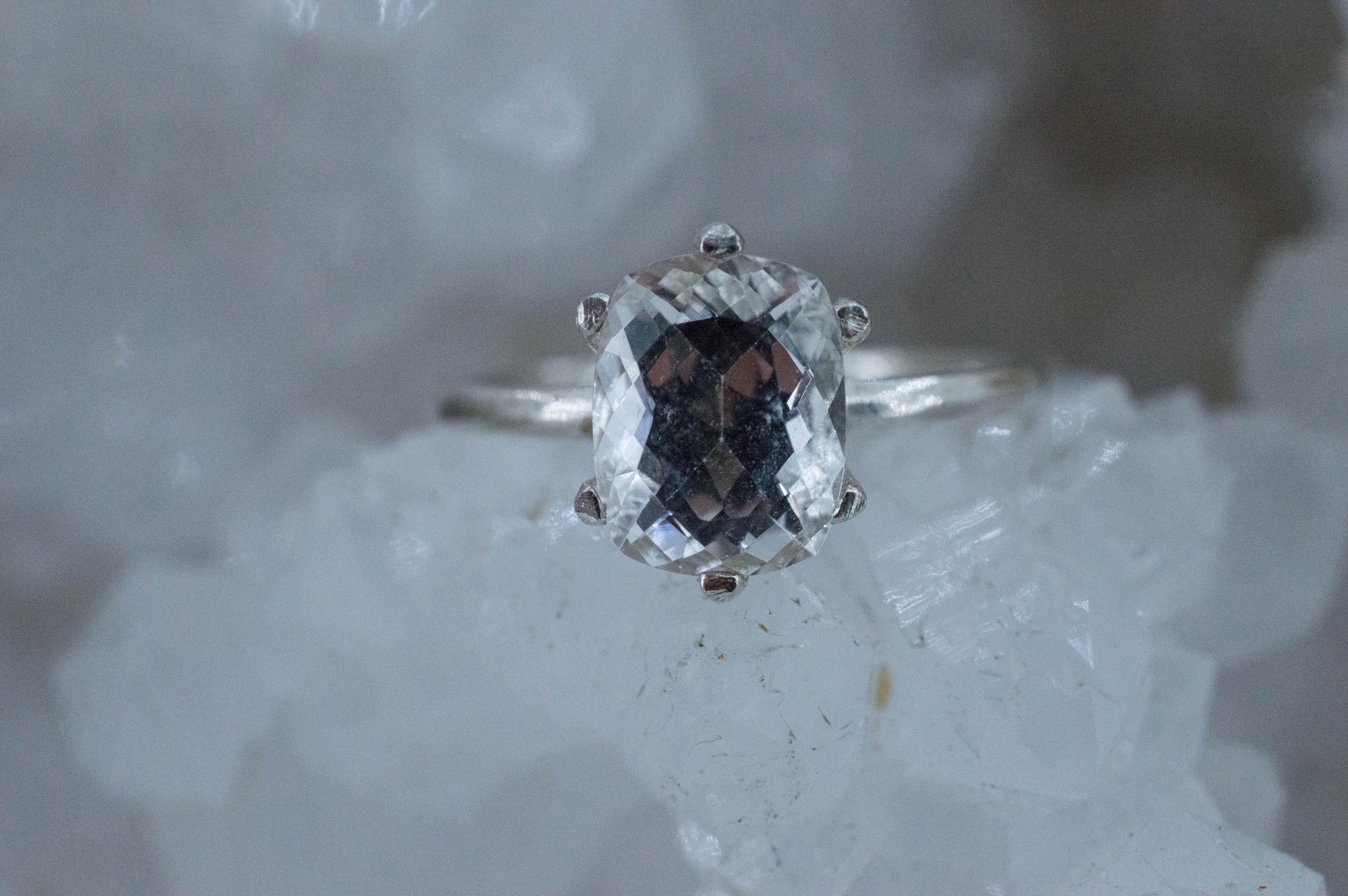 Topaz Ring, Natural Untreated Brazil Silver Topaz; 2.505cts