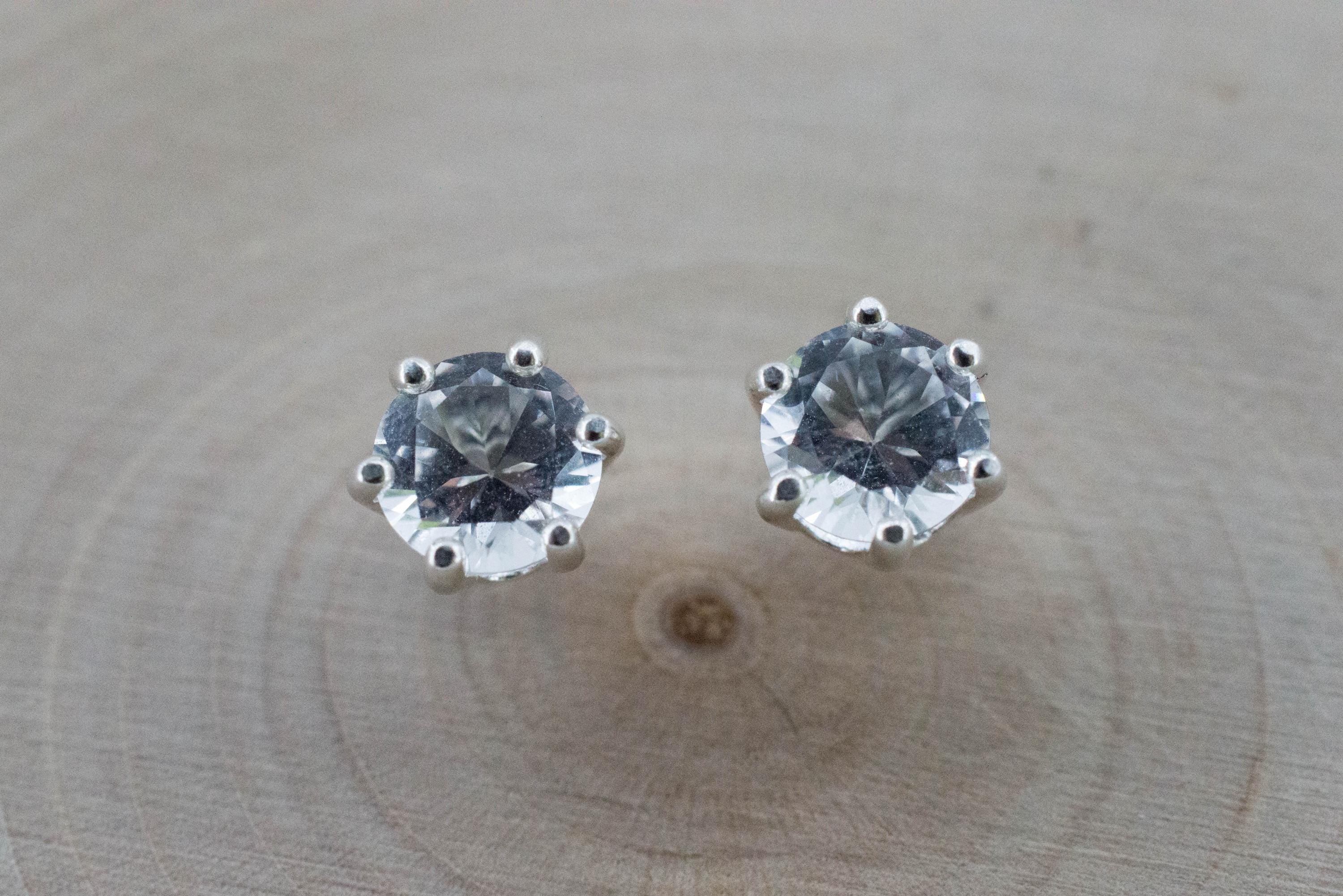 Topaz Earrings; Natural Untreated Brazil Topaz; 1.680cts