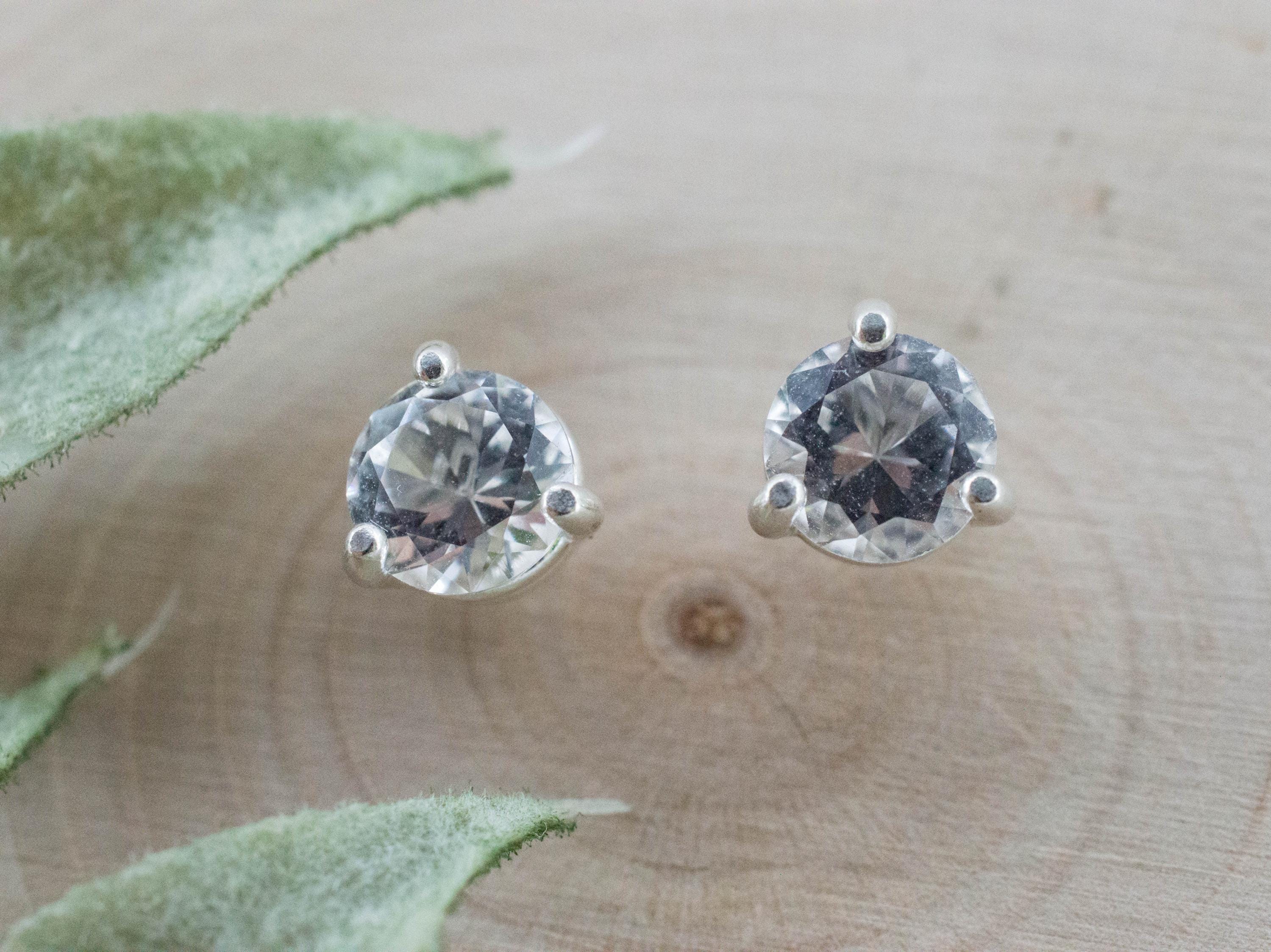 Topaz Earrings; Natural Untreated Brazil Topaz; 1.705cts