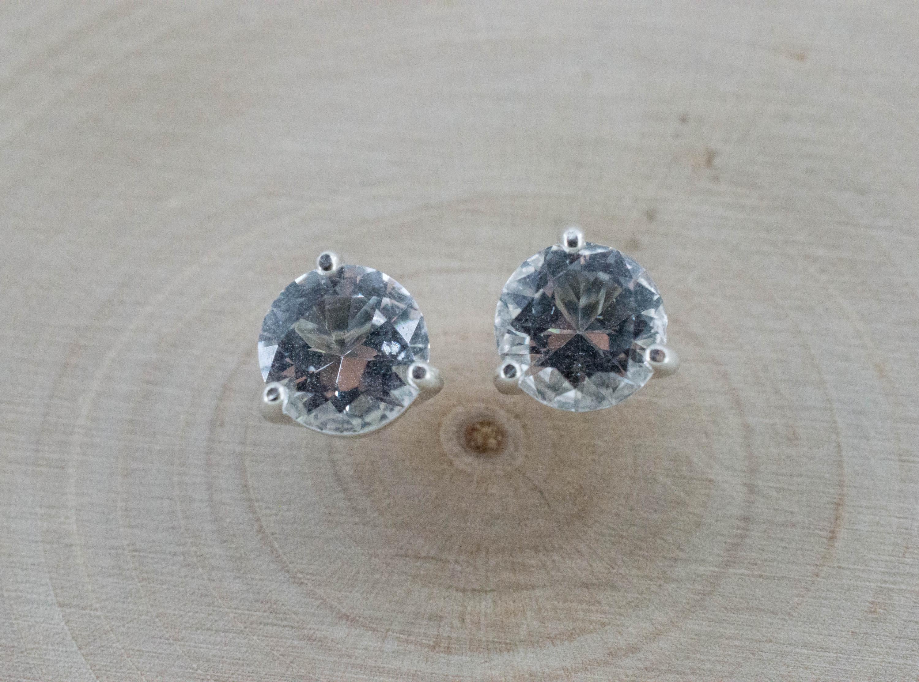 Topaz Earrings; Natural Untreated Brazil Topaz; 2.730cts