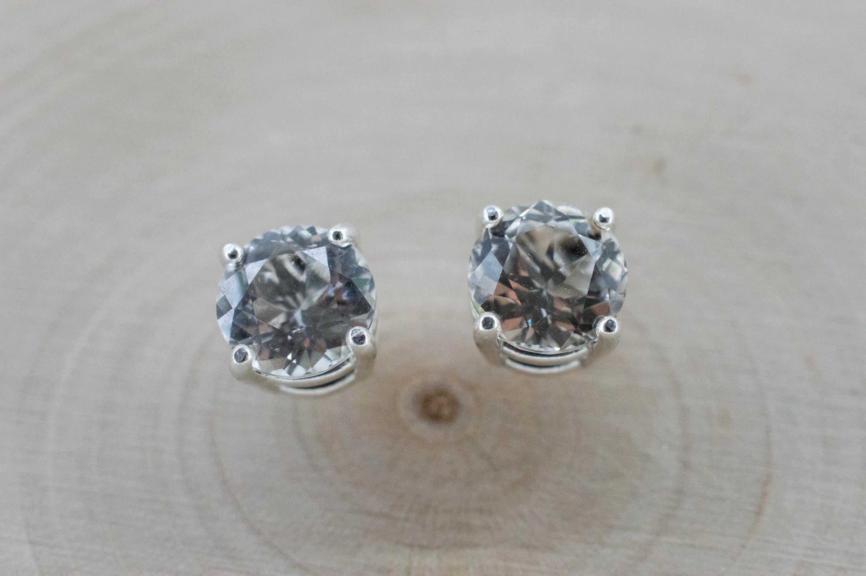 Topaz Earrings; Natural Untreated Vietnam Topaz; 2.940cts