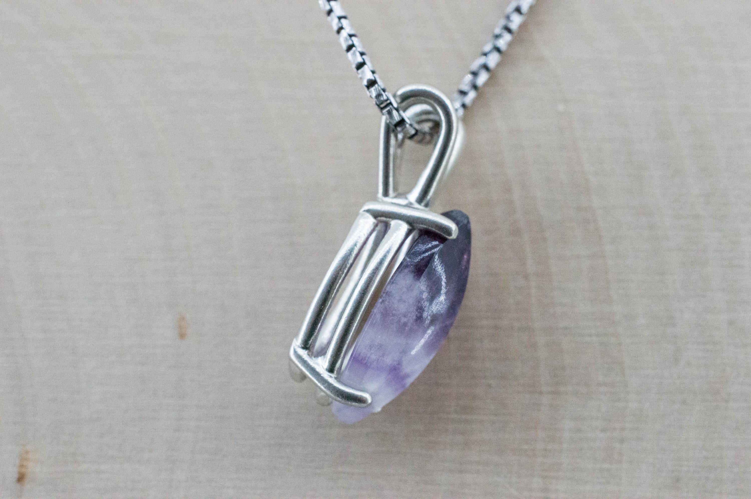 Chevron Amethyst Pendant, Natural Untreated Brazil Amethyst; 3.075cts