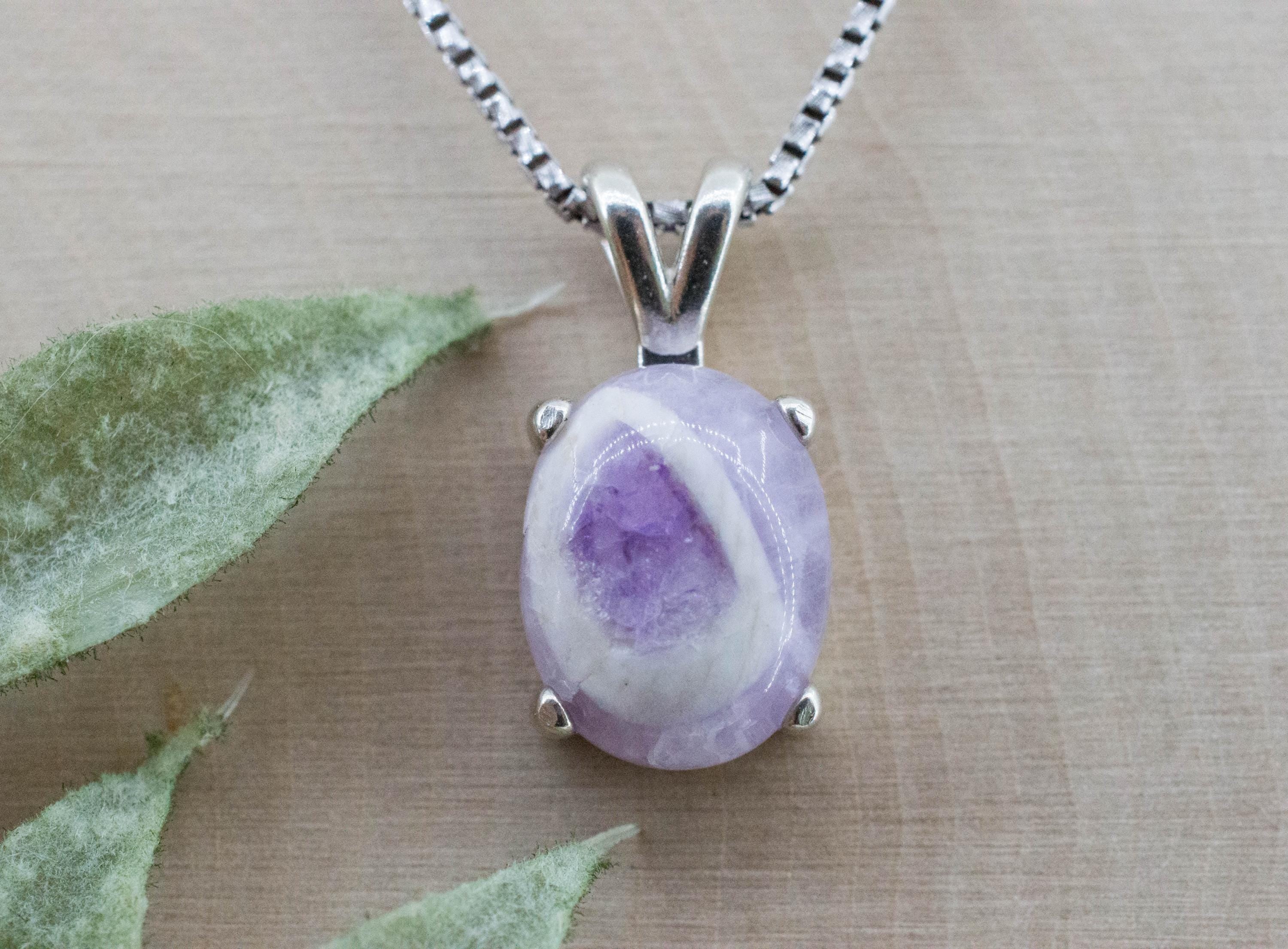 Chevron Amethyst Pendant, Natural Untreated Brazil Amethyst; 5.805cts