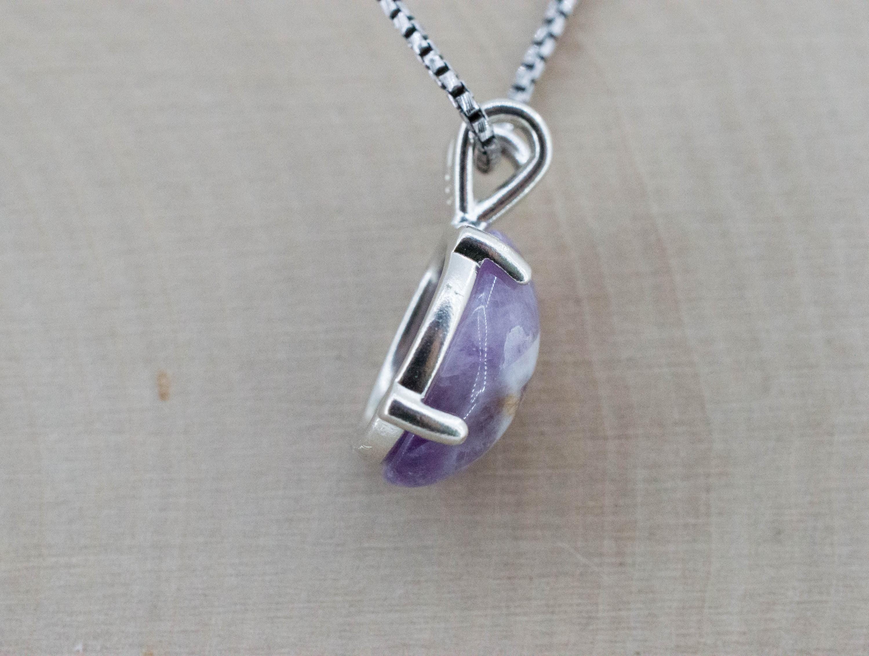 Chevron Amethyst Pendant, Natural Untreated Brazil Amethyst; 6.635cts