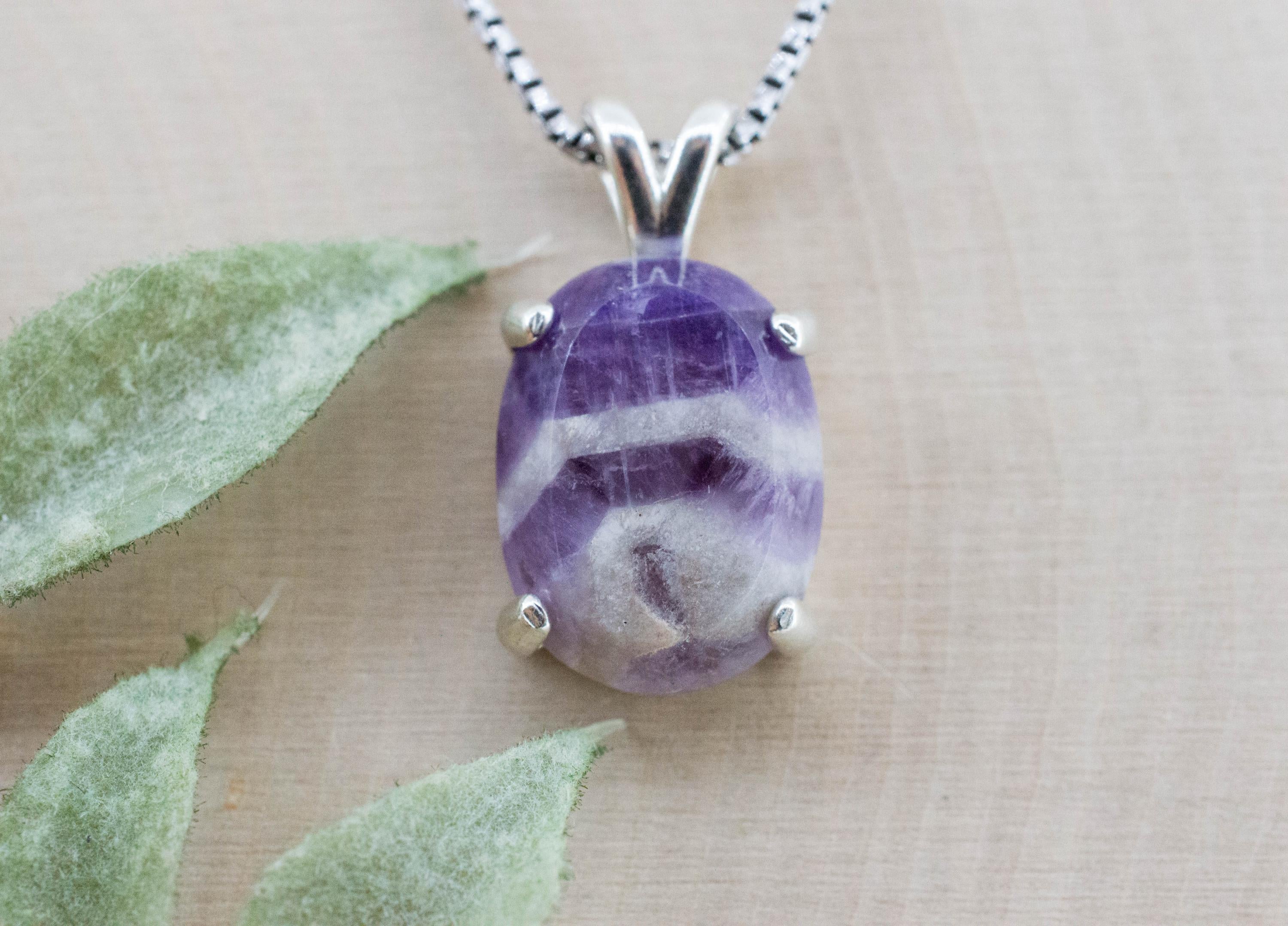 Chevron Amethyst Pendant, Natural Untreated Brazil Amethyst; 7.230cts