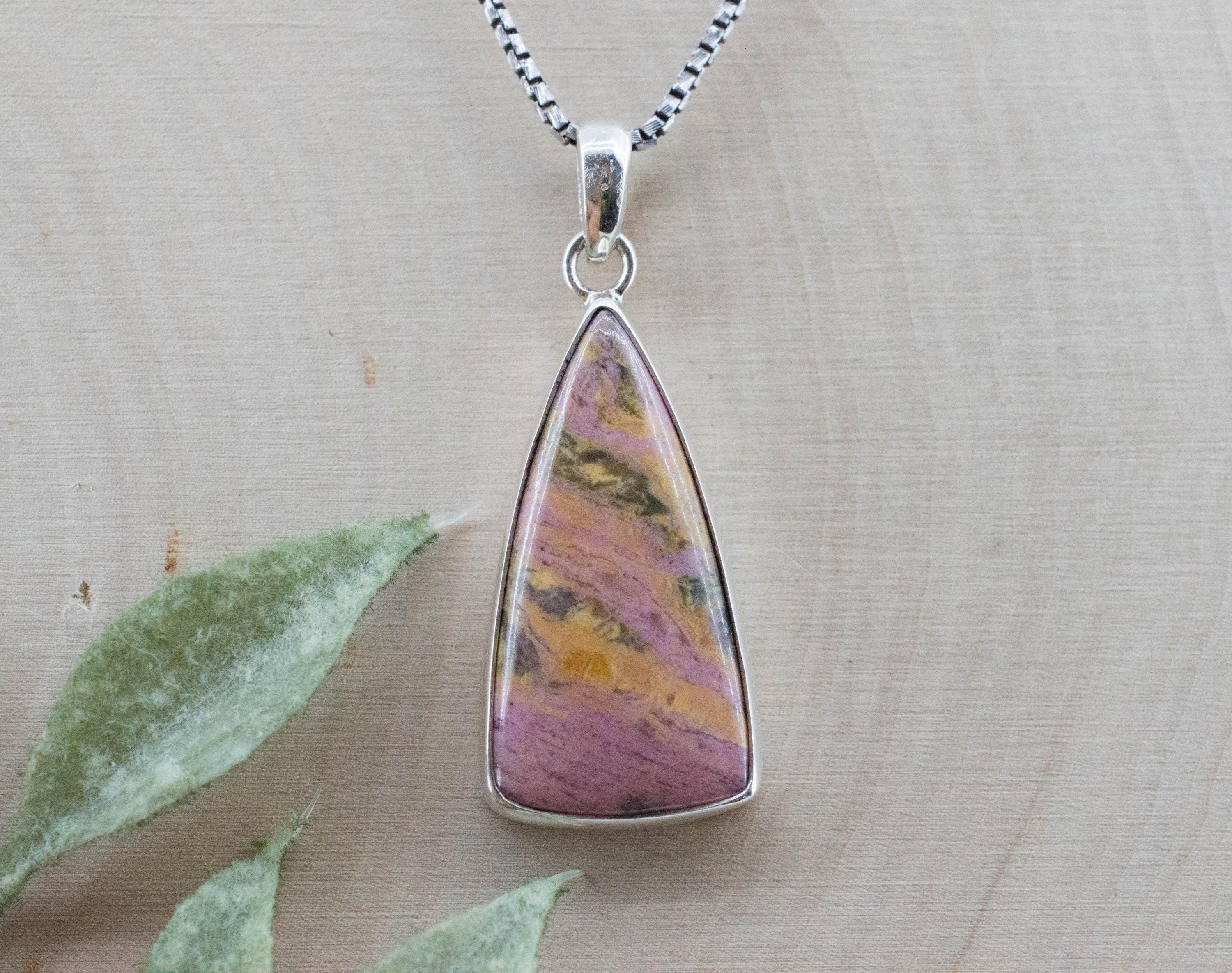 Rainforest Jasper Pendant; Natural Untreated Australia Jasper