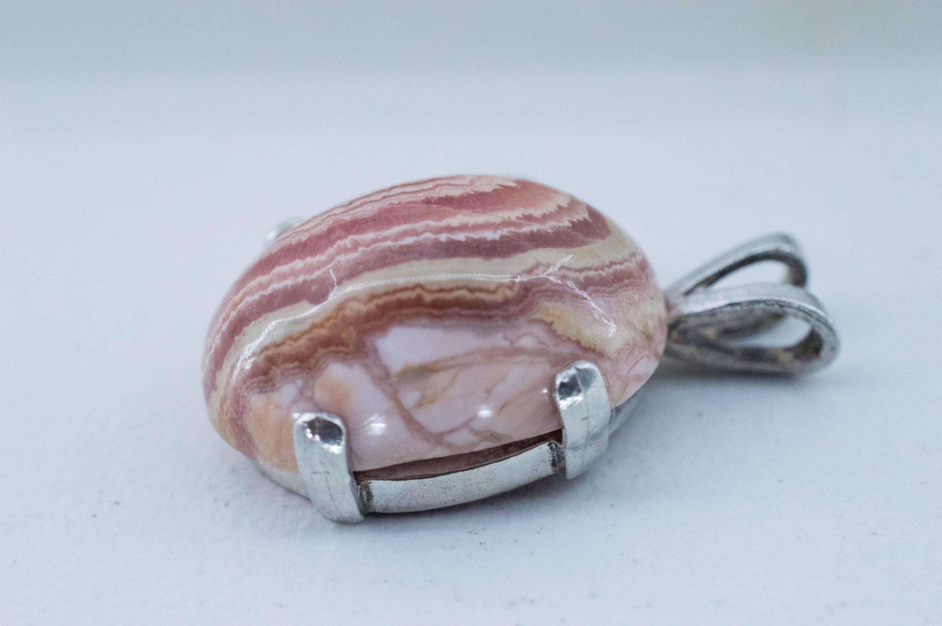 Rhodochrosite Pendant; Natural Untreated Argentina Rhodochrosite; 16.885cts