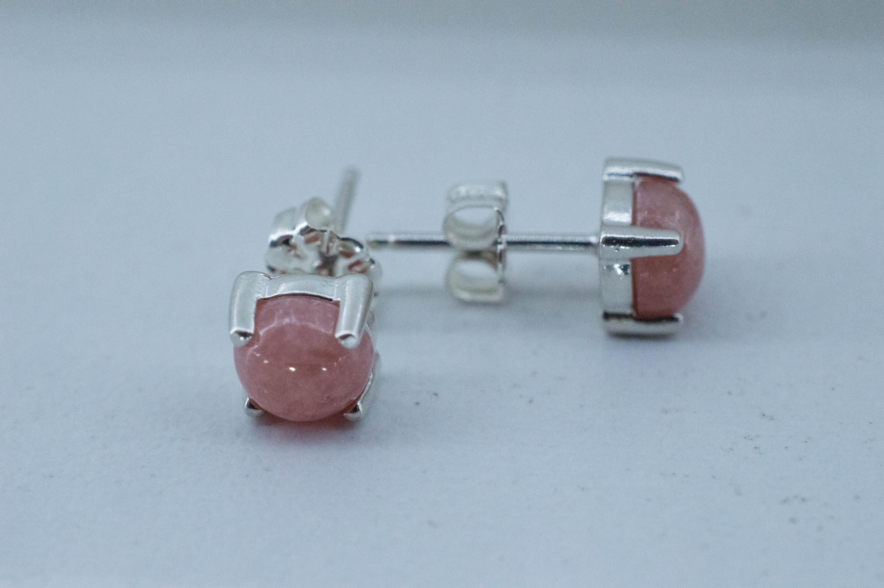 Rhodochrosite Earrings; Natural Untreated Argentina Rhodochrosite; 2.540cts - Mark Oliver Gems