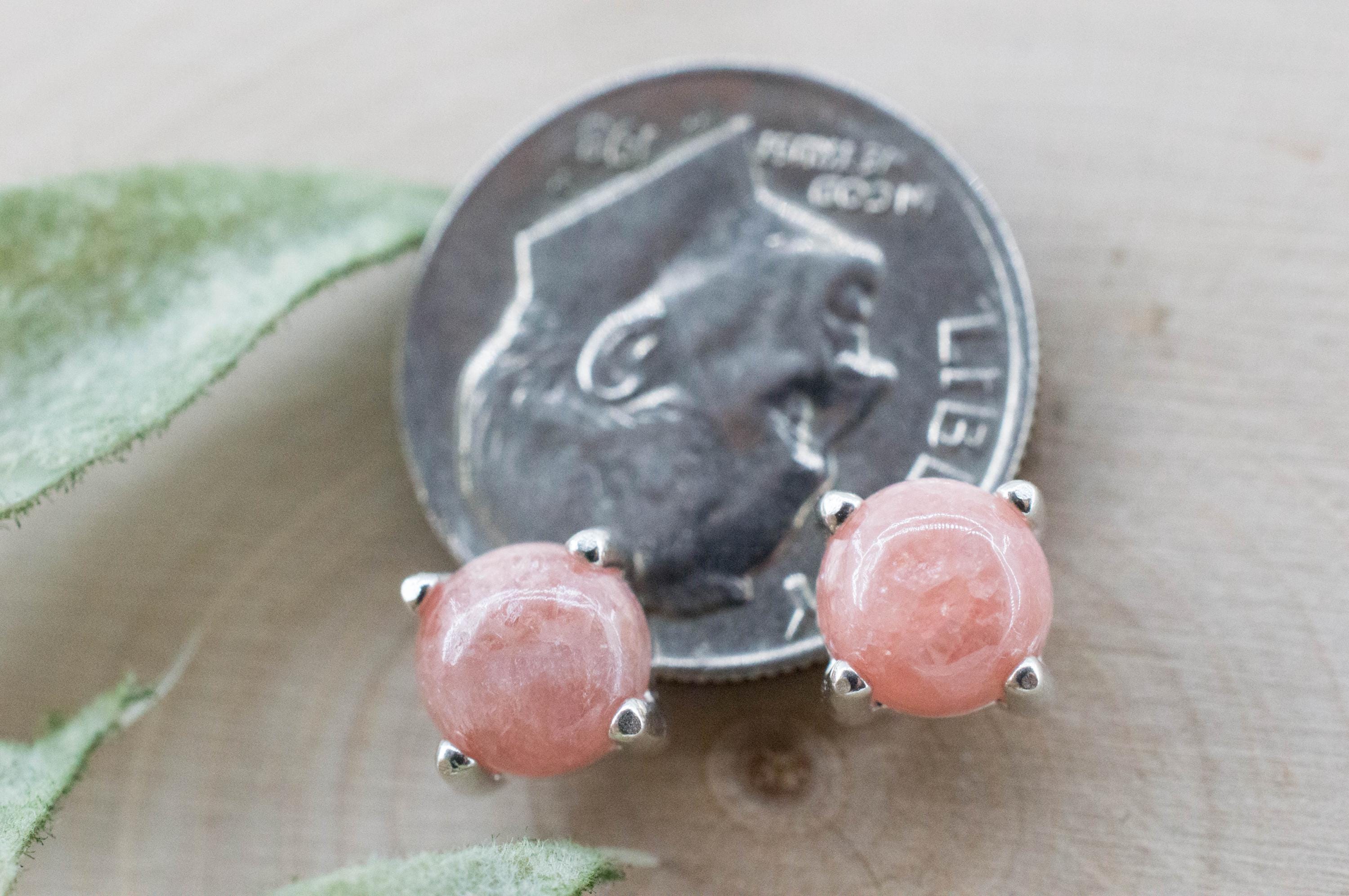 Rhodochrosite Earrings; Natural Untreated Argentina Rhodochrosite; 2.540cts - Mark Oliver Gems