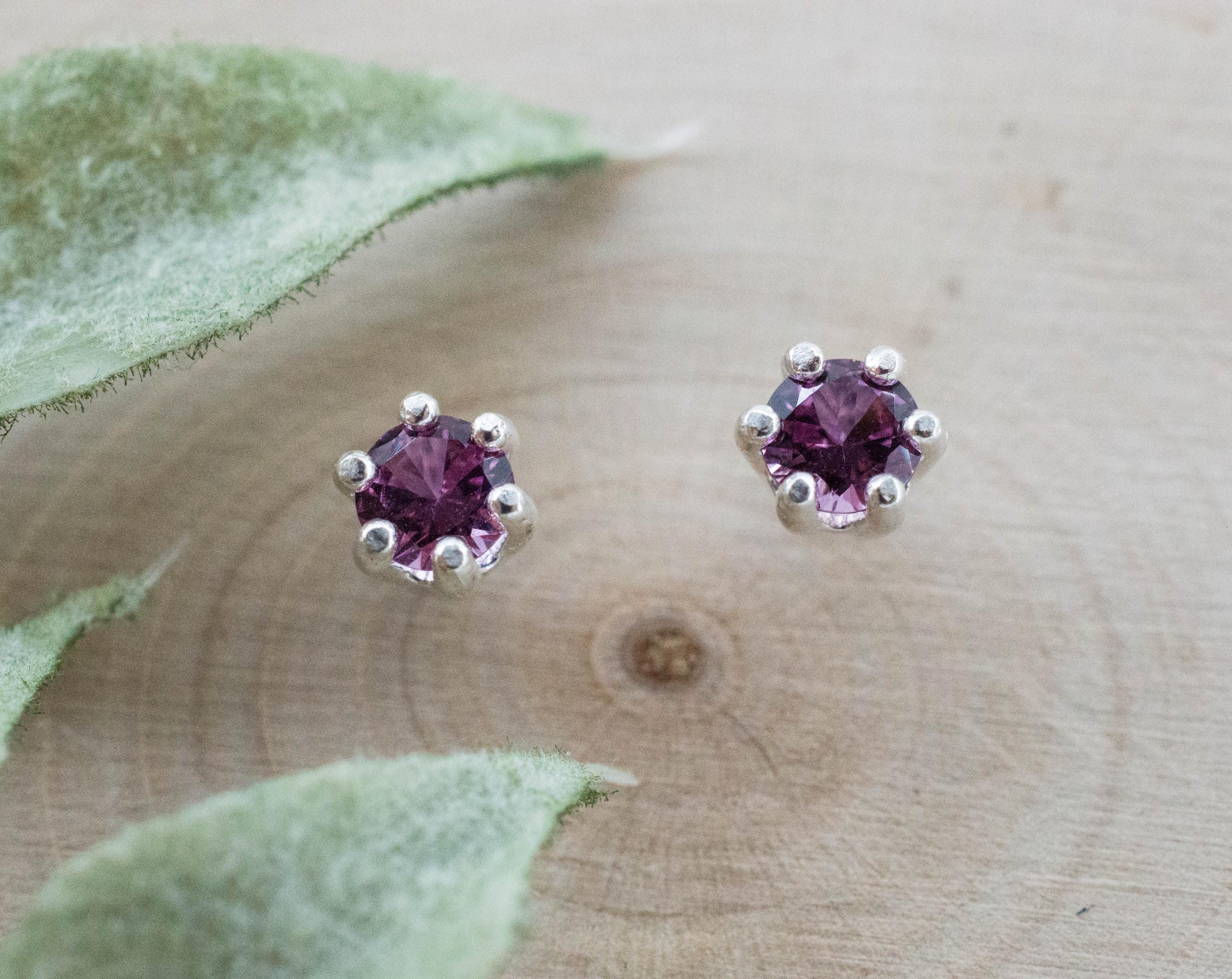 Umbalite Garnet Earrings, Natural Untreated Tanzanian Garnet; 0.500cts
