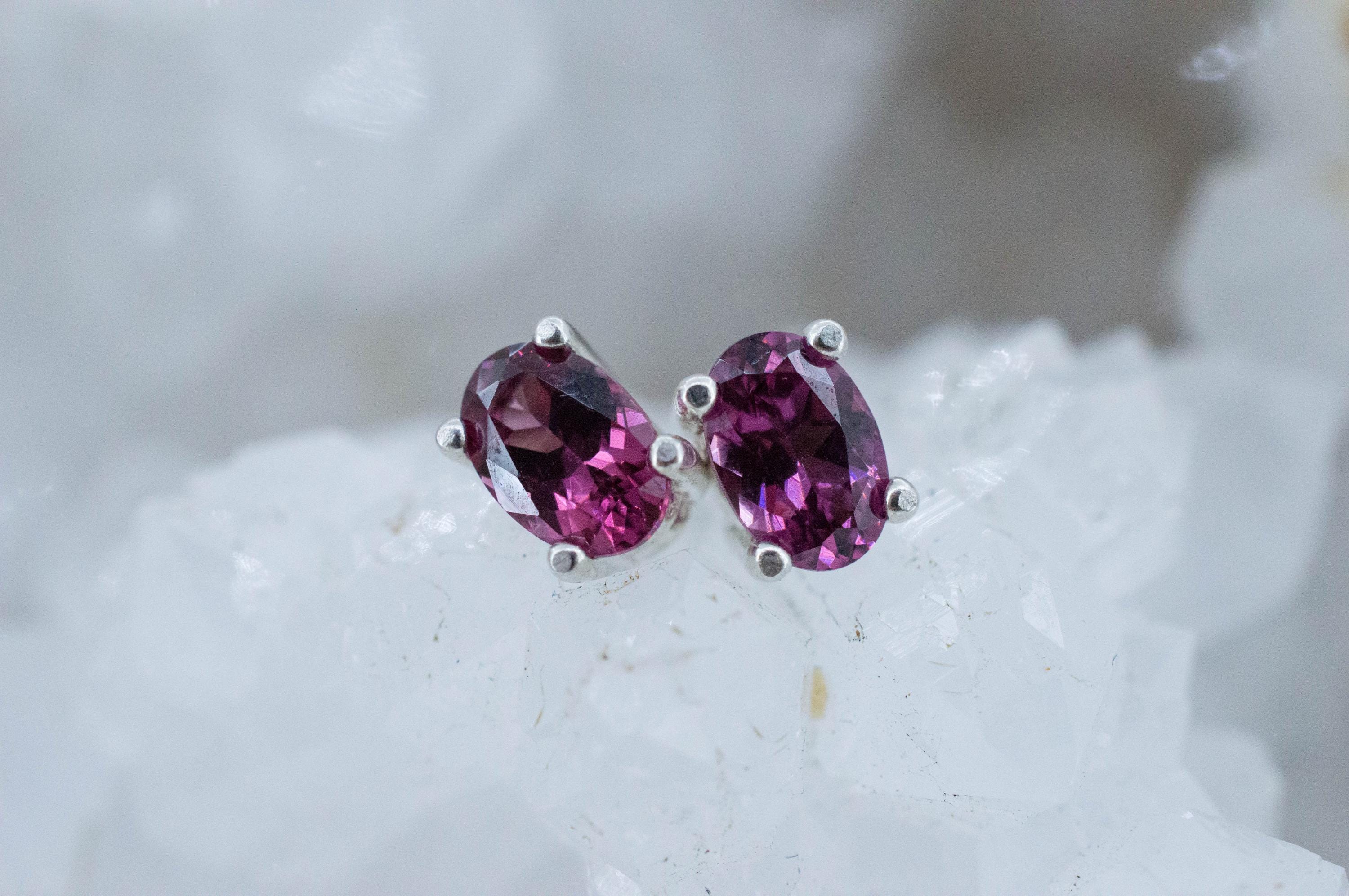 Umbalite Garnet Earrings, Natural Untreated Tanzanian Garnet; 1.200cts