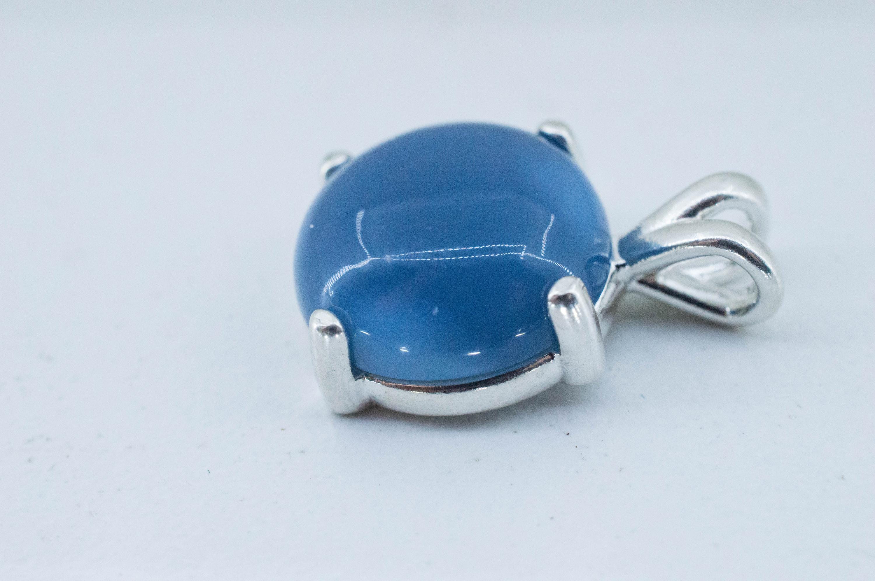 Blue Opal Pendant; Natural Untreated Oregon Owyhee Opal; 7.260cts