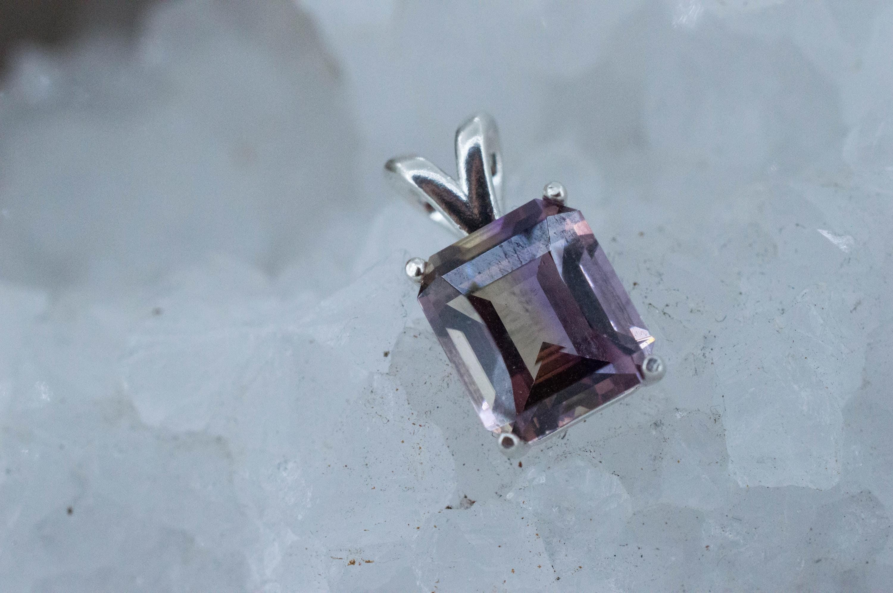 Ametrine Pendant; Natural Untreated Bolivia Ametrine; 3.340cts