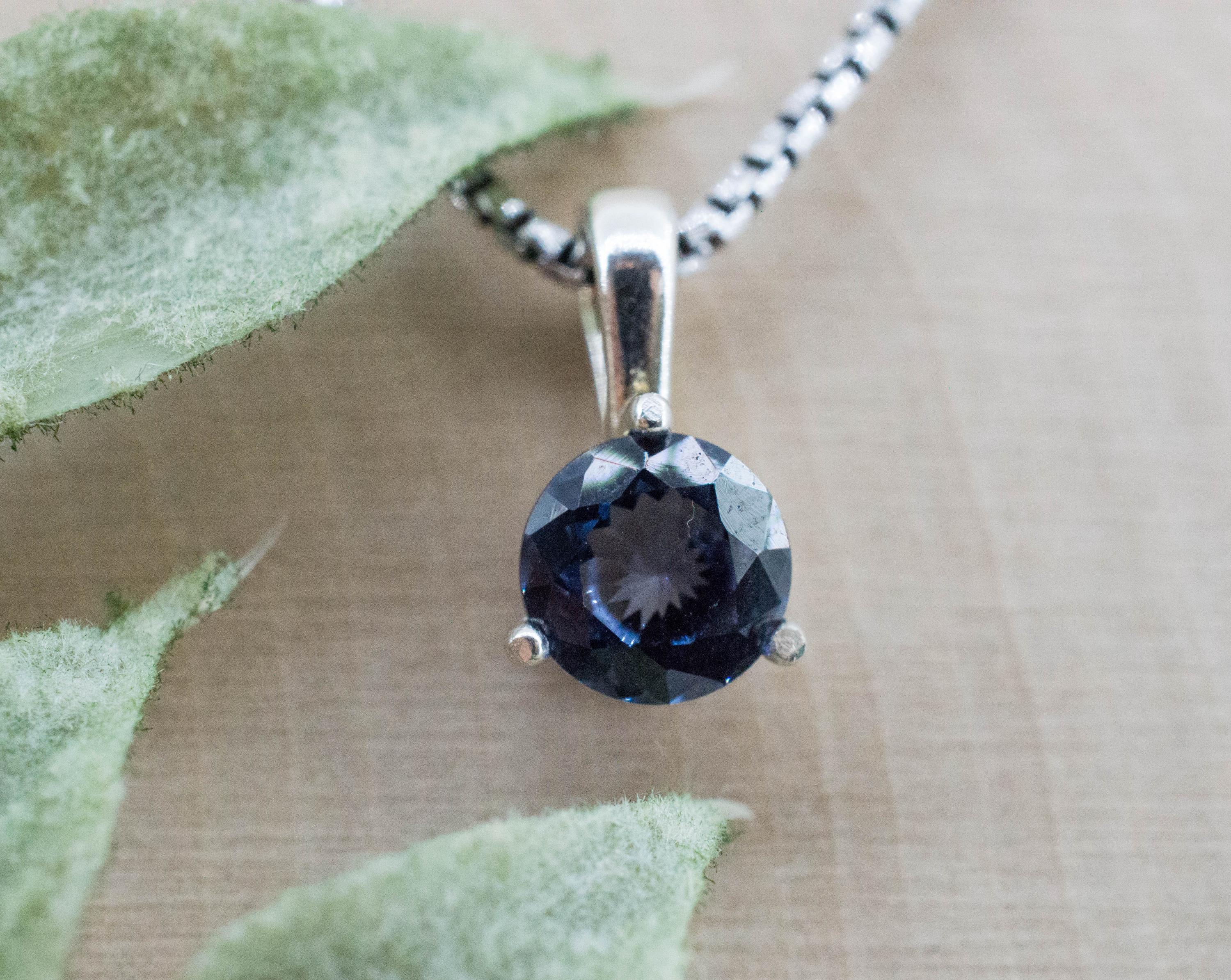 Blue Spinel Pendant; Natural Untreated Sri Lanka Spinel; 1.100cts