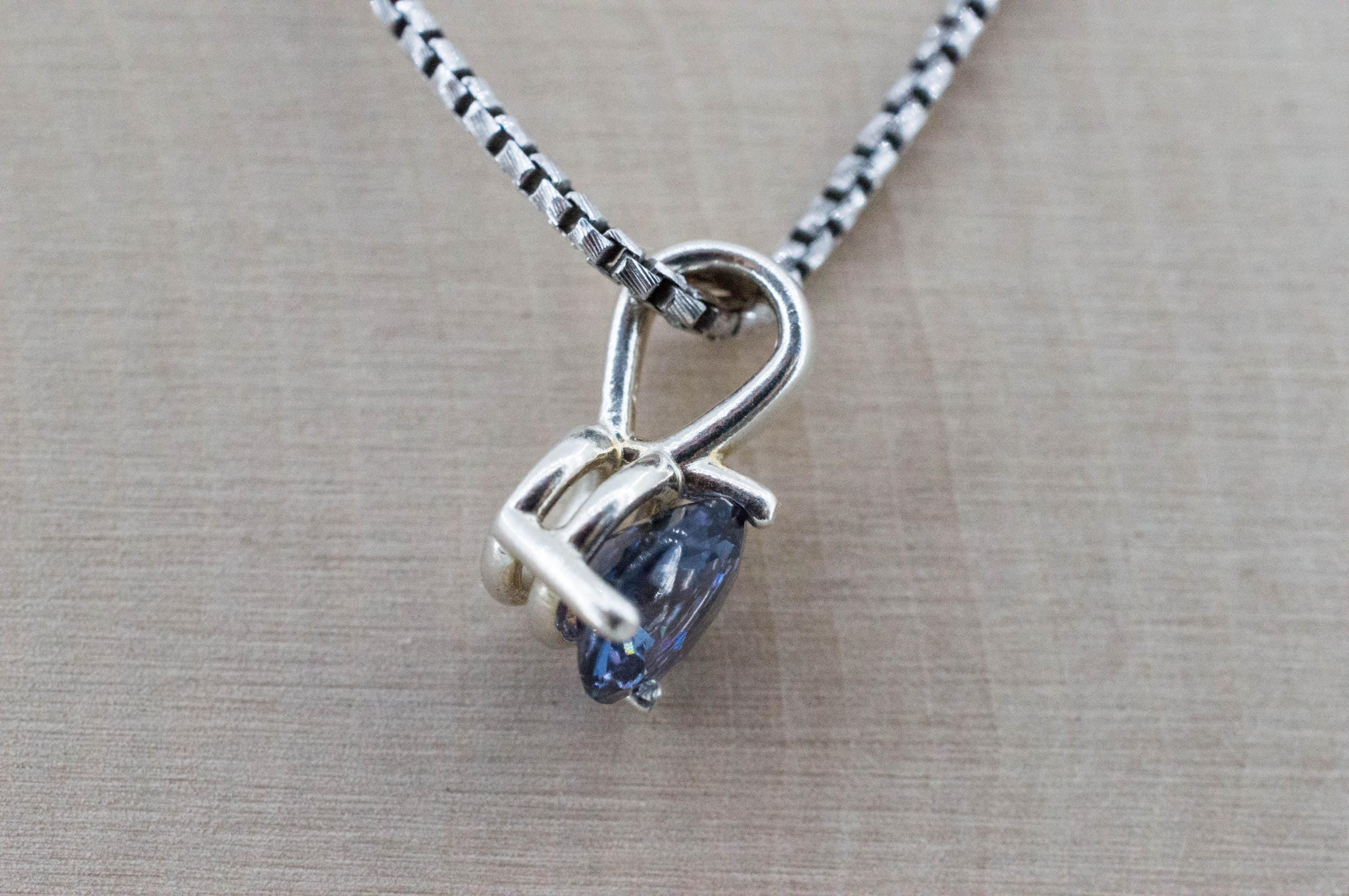 Blue Spinel Pendant; Natural Untreated Sri Lanka Spinel; 1.100cts