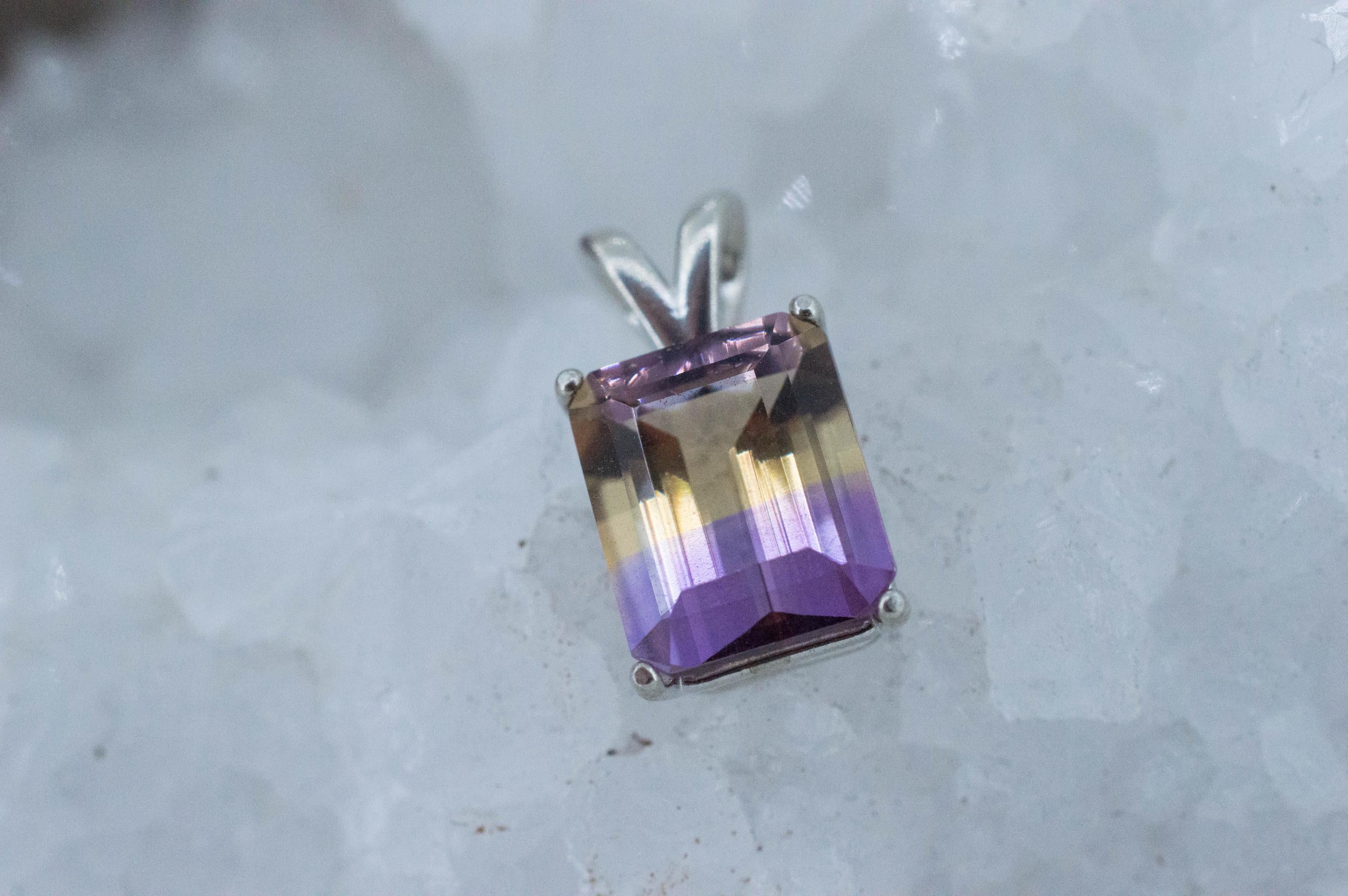 Ametrine Pendant; Natural Untreated Bolivia Ametrine; 4.600cts
