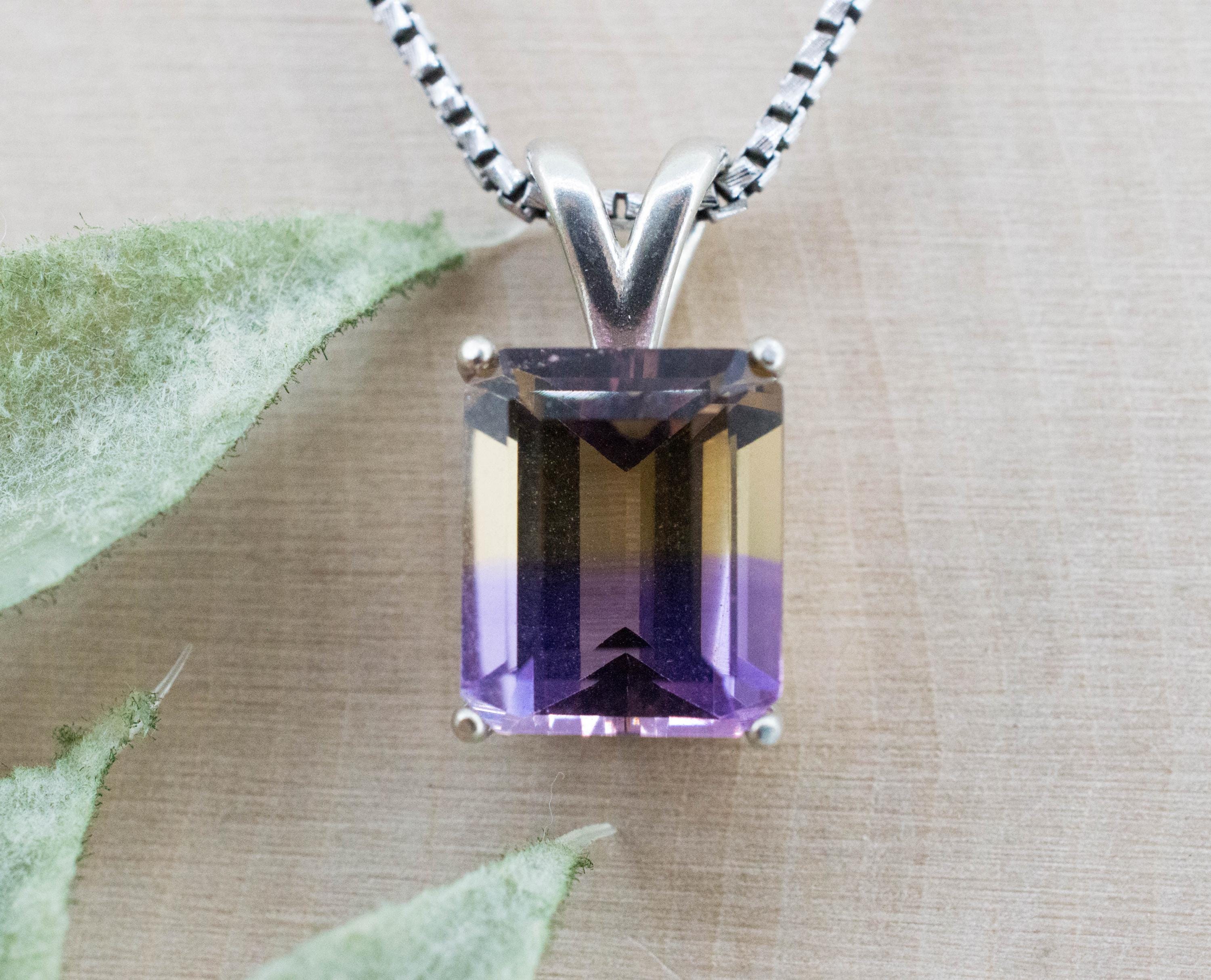 Ametrine Pendant; Natural Untreated Bolivia Ametrine; 4.600cts