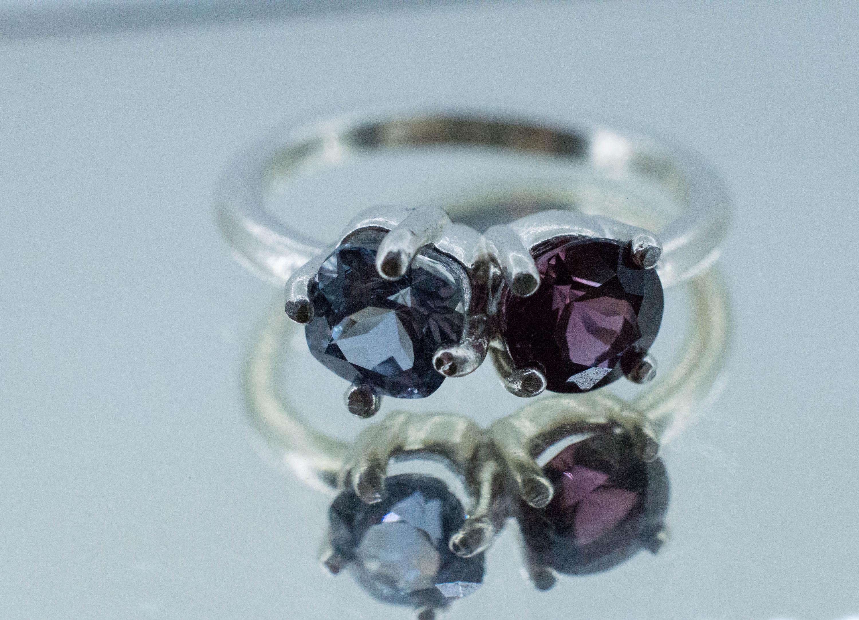 Spinel Ring, Natural Untreated Vietnam and Sri Lanka Blue and Pink Spinel - Mark Oliver Gems