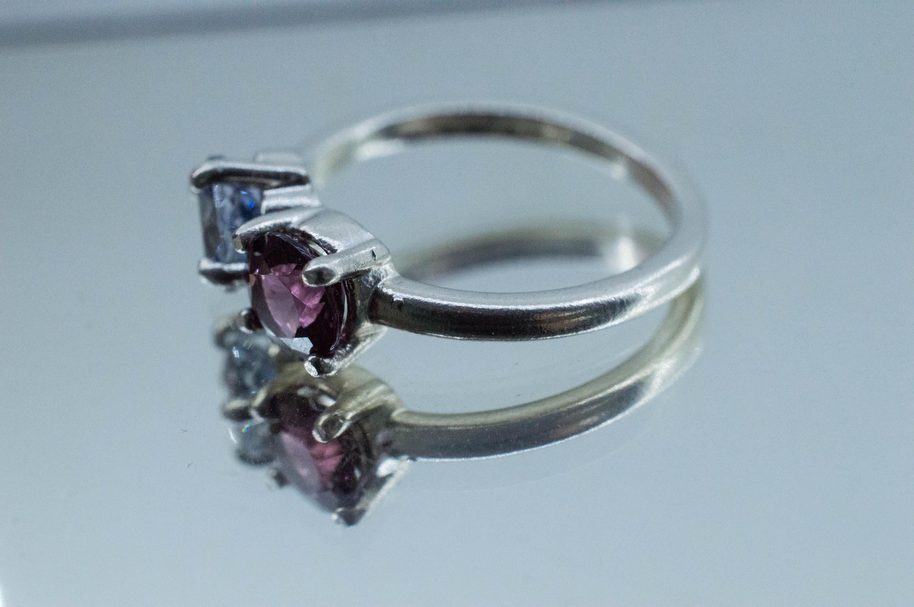 Spinel Ring, Natural Untreated Vietnam and Sri Lanka Blue and Pink Spinel - Mark Oliver Gems