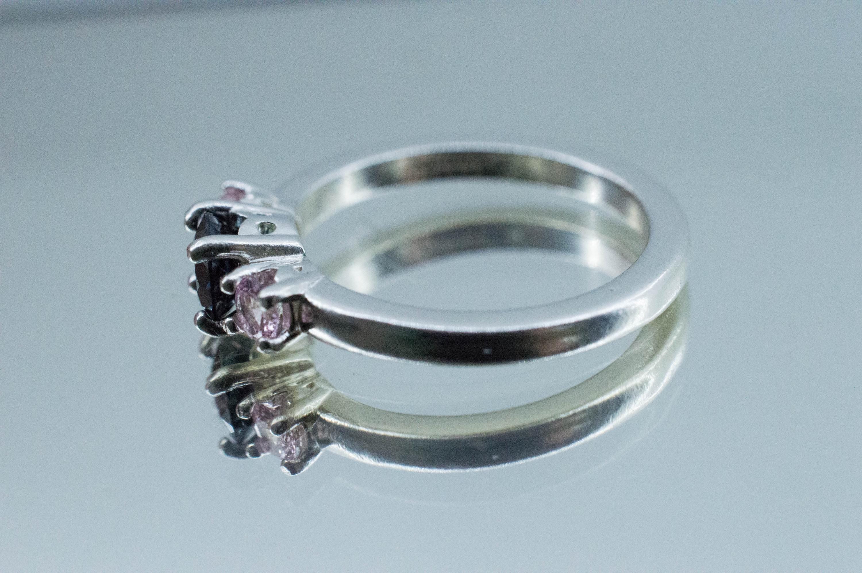 Blue Spinel and Tourmaline Ring, Natural Untreated Sri Lanka Blue Spinel - Mark Oliver Gems