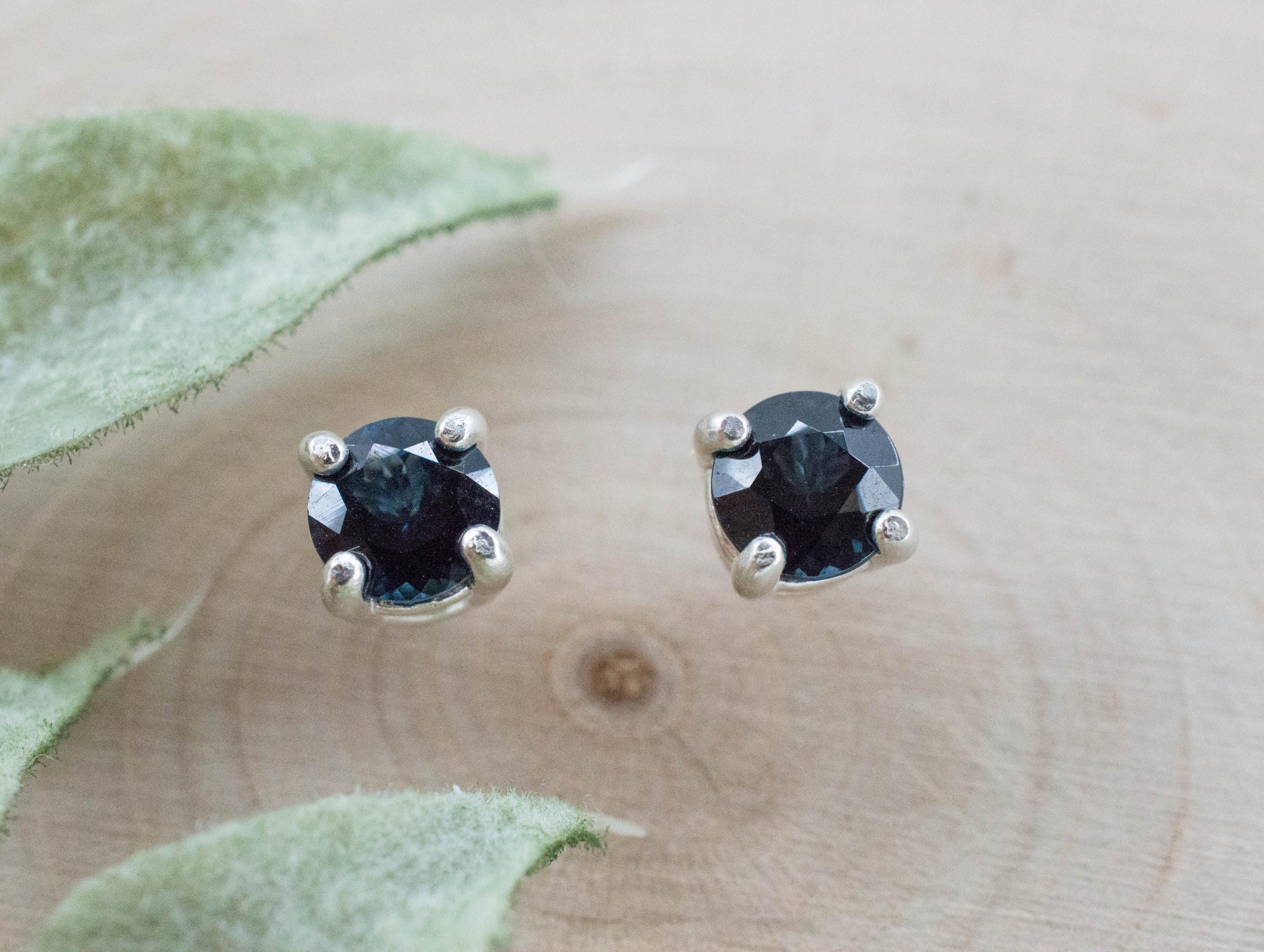 Blue Spinel Earrings; Natural Untreated Sri Lanka Spinel; 0.990cts