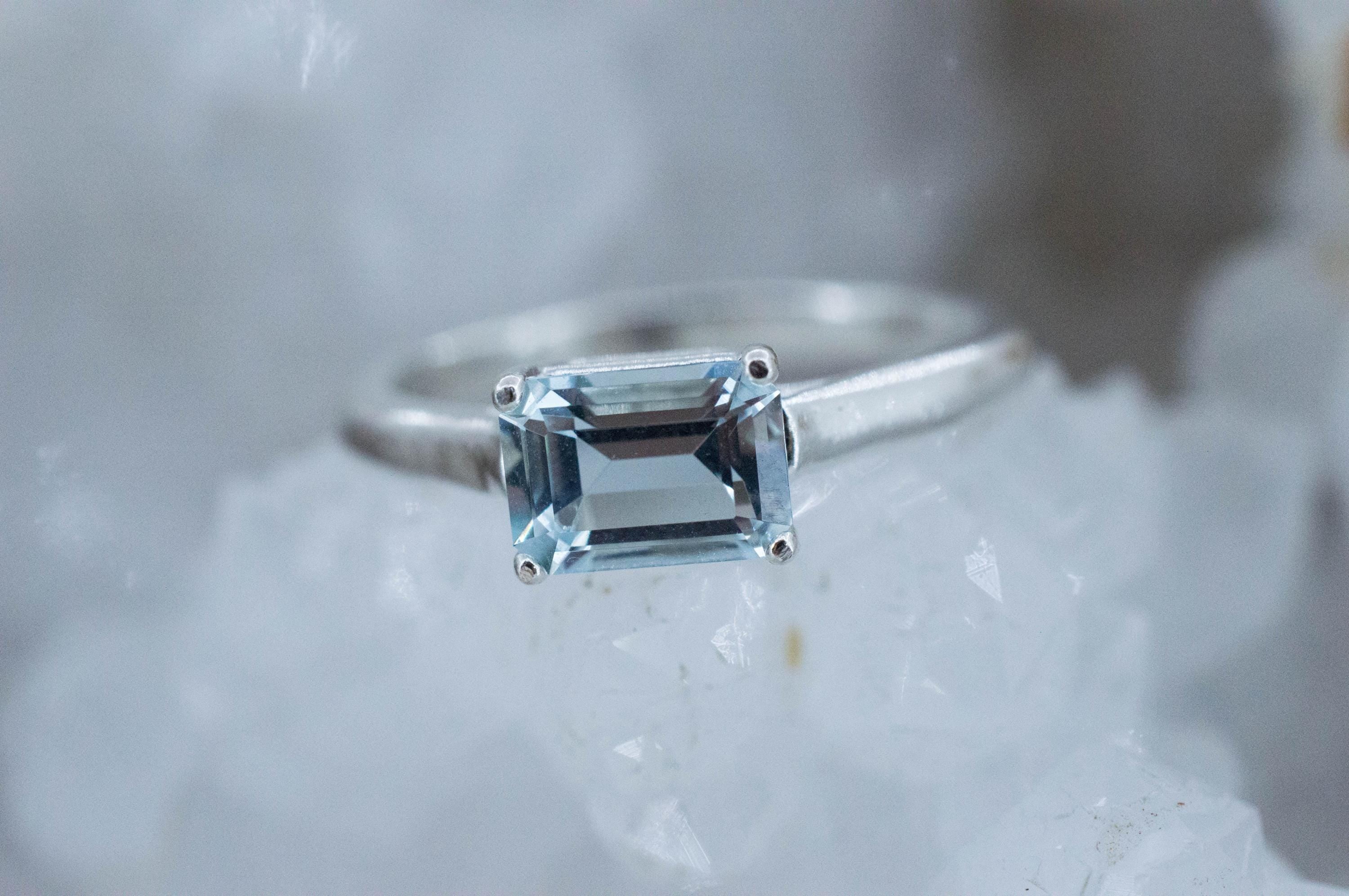 Aquamarine Ring, Natural Untreated Mozambique Aquamarine; 0.950cts