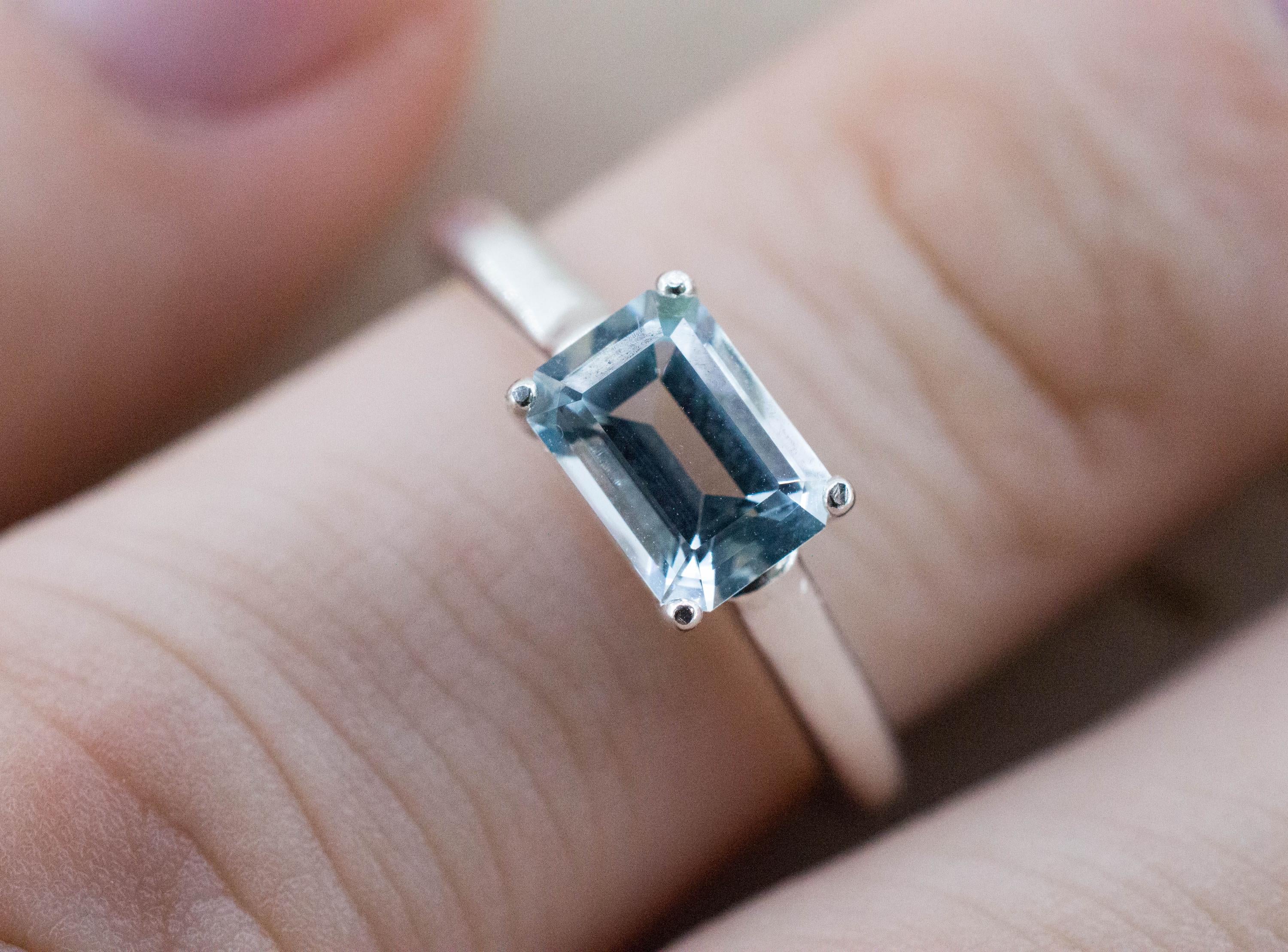 Aquamarine Ring, Natural Untreated Mozambique Aquamarine; 0.950cts