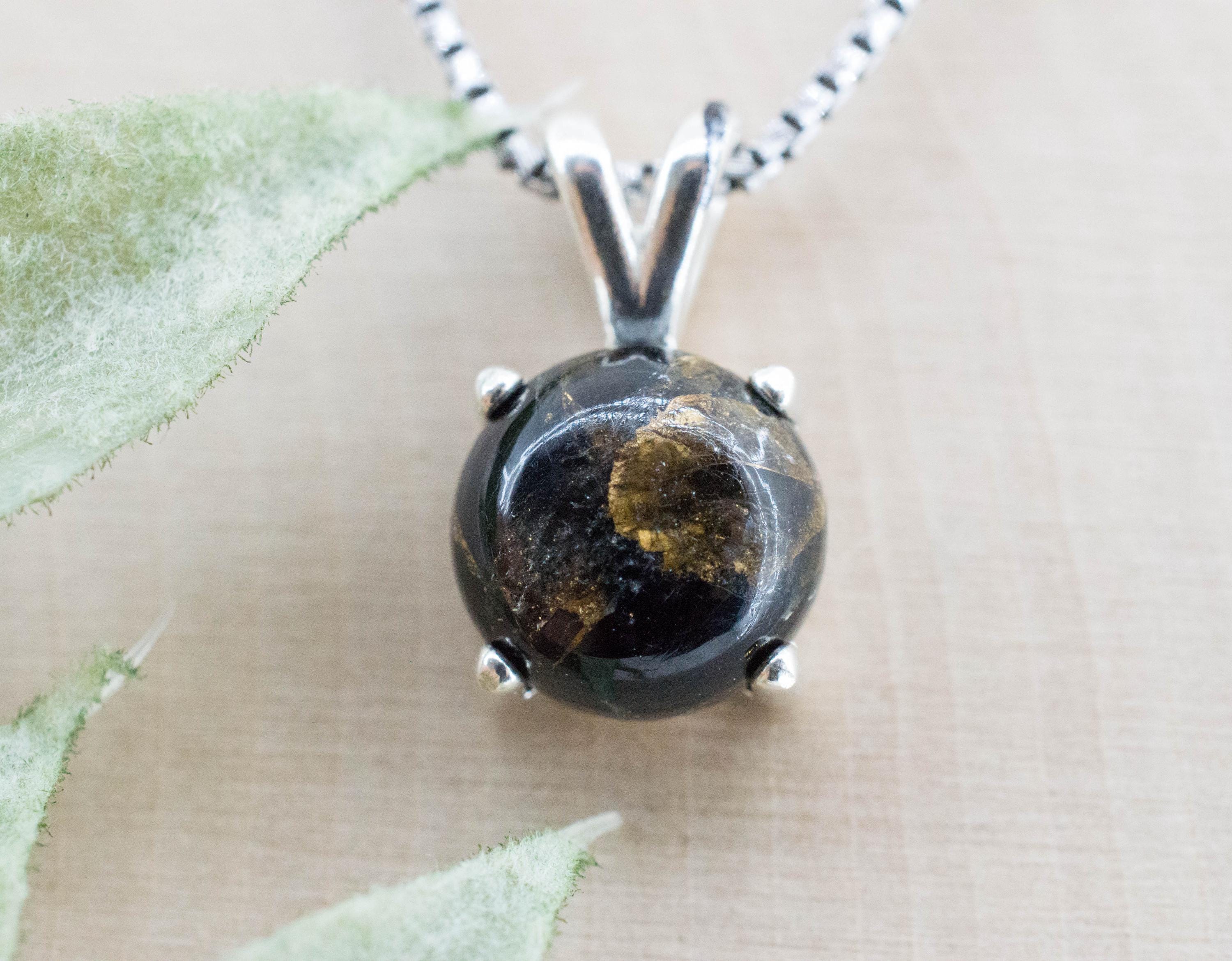 Copper Obsidian Pendant; Natural Untreated USA Obsidian; 3.365cts