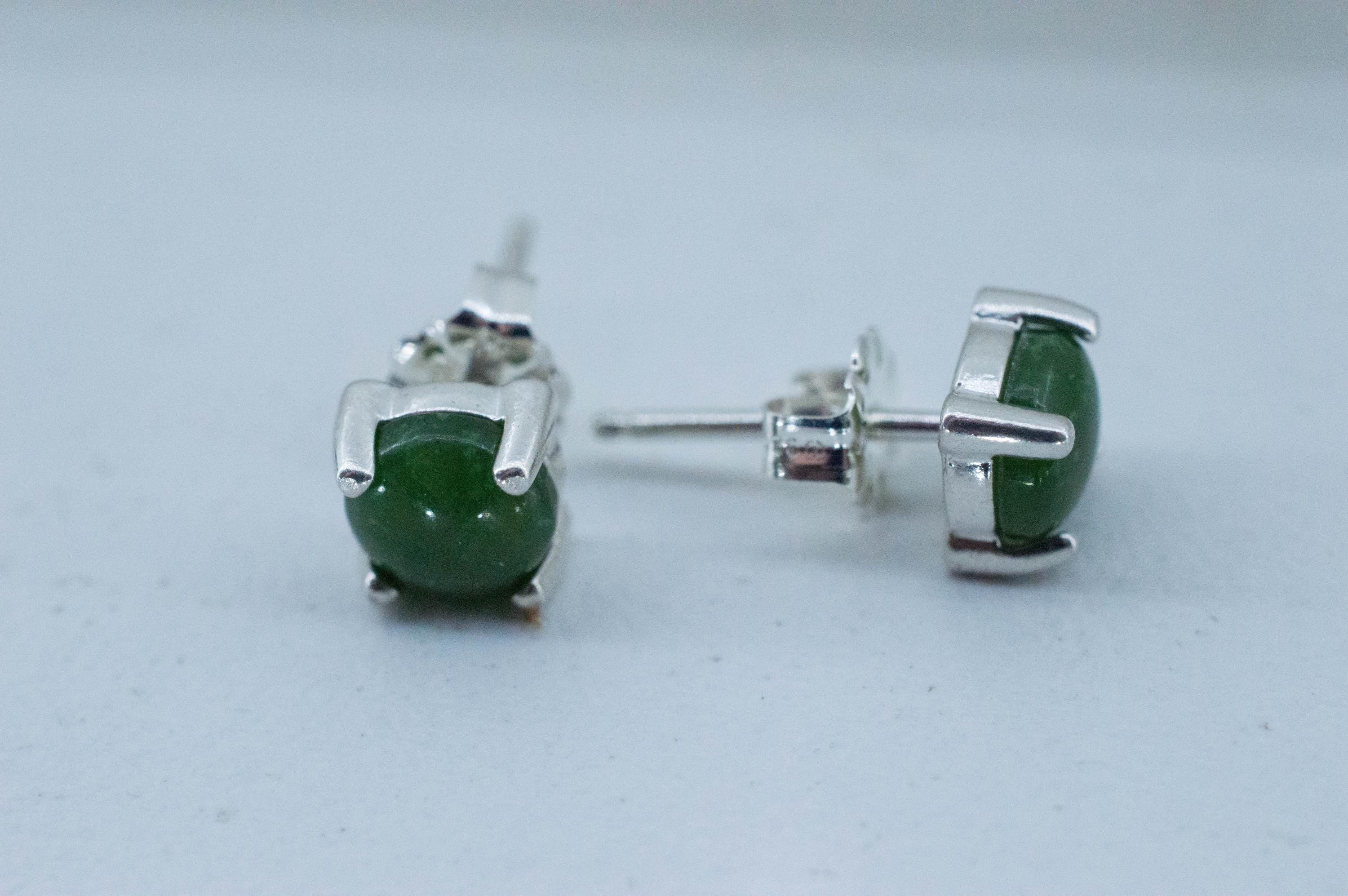 Jade Earrings; Natural Untreated Wyoming Nephrite Jade; 1.565cts