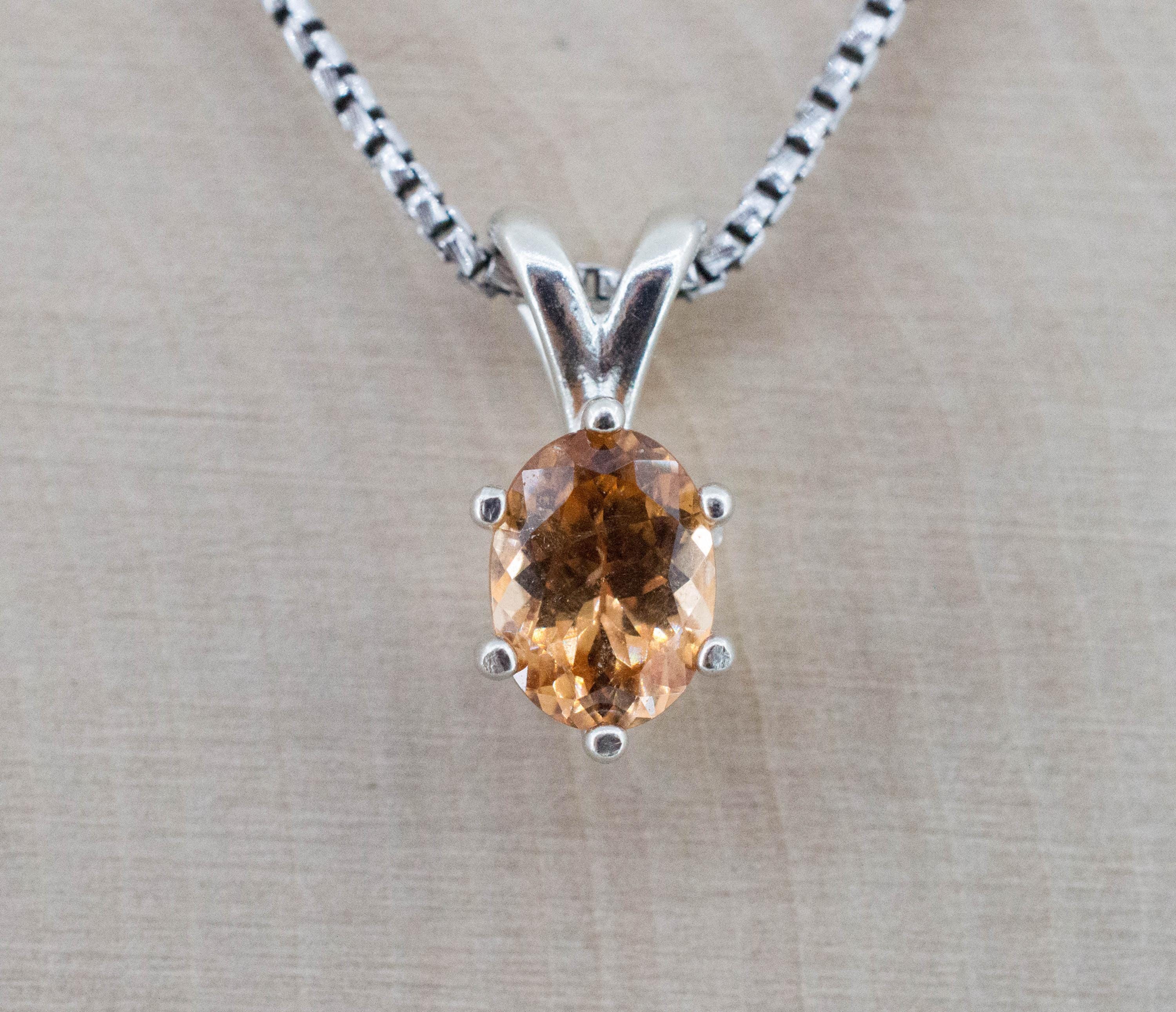 Hessonite Garnet Pendant; Natural Untreated Canada Garnet; 1.500cts