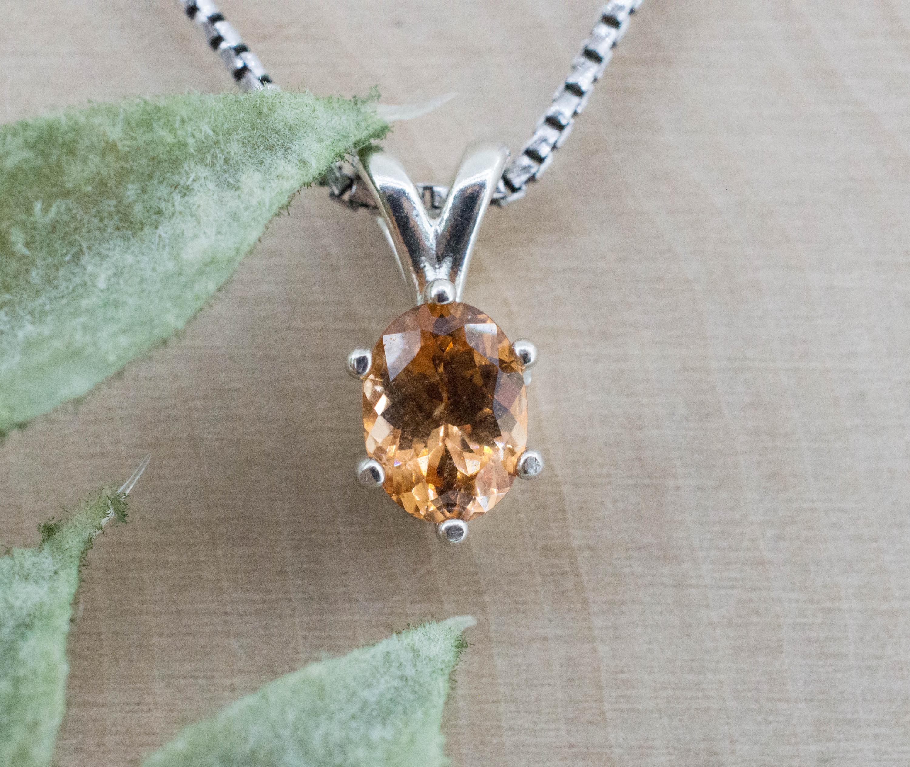 Hessonite Garnet Pendant; Natural Untreated Canada Garnet; 1.500cts