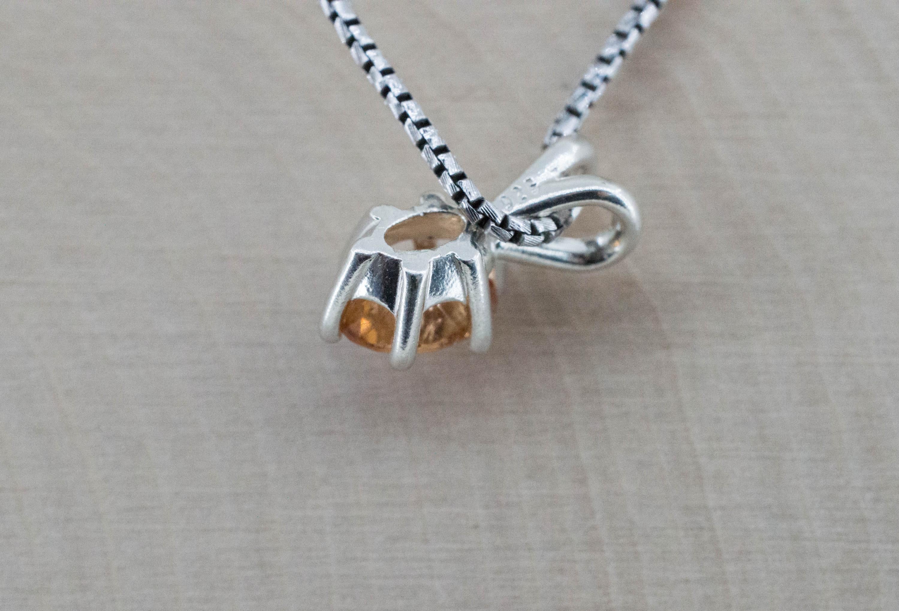 Hessonite Garnet Pendant; Natural Untreated Canada Garnet; 1.500cts