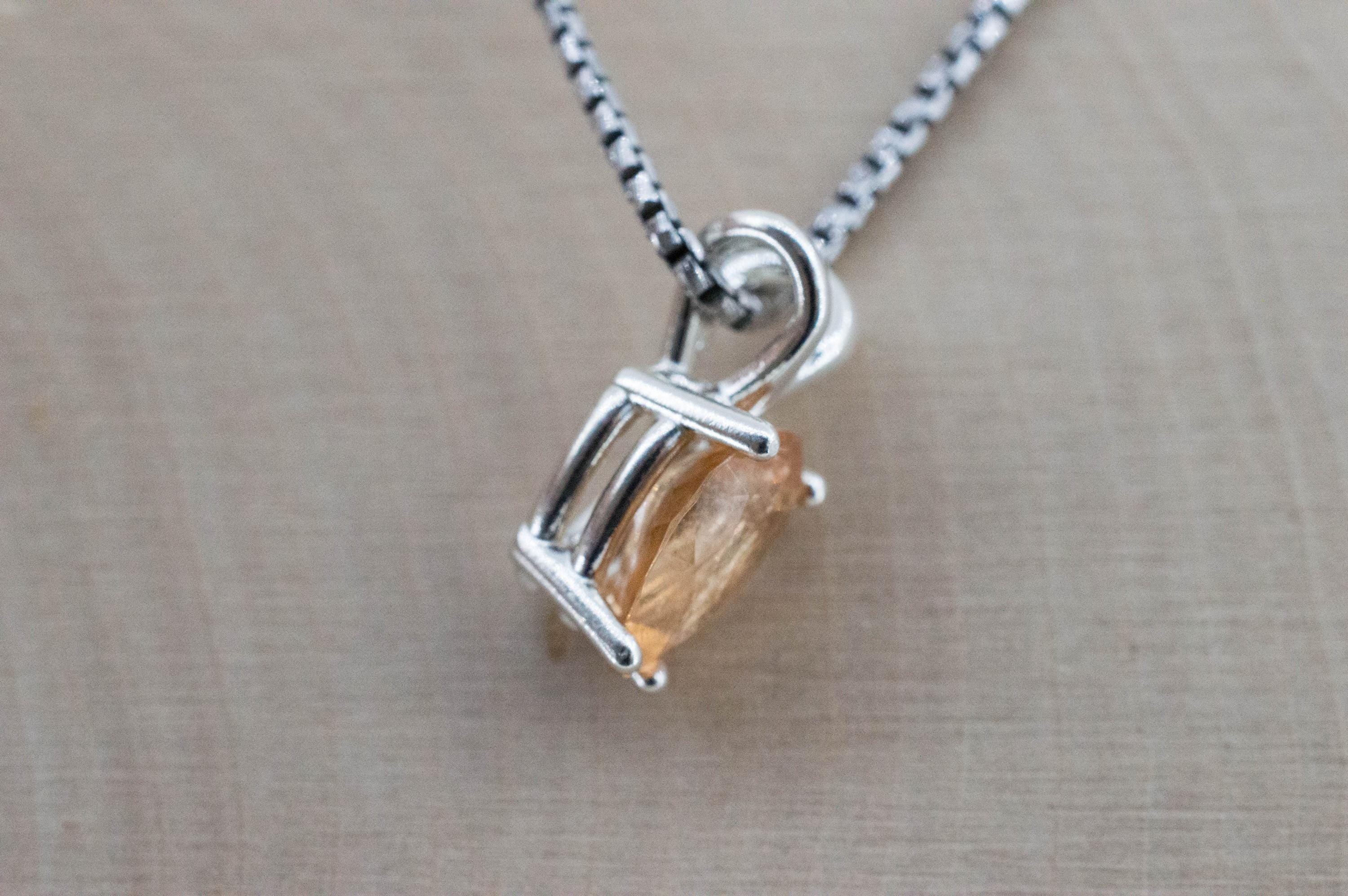 Hessonite Garnet Pendant; Natural Untreated Canada Garnet; 1.600cts