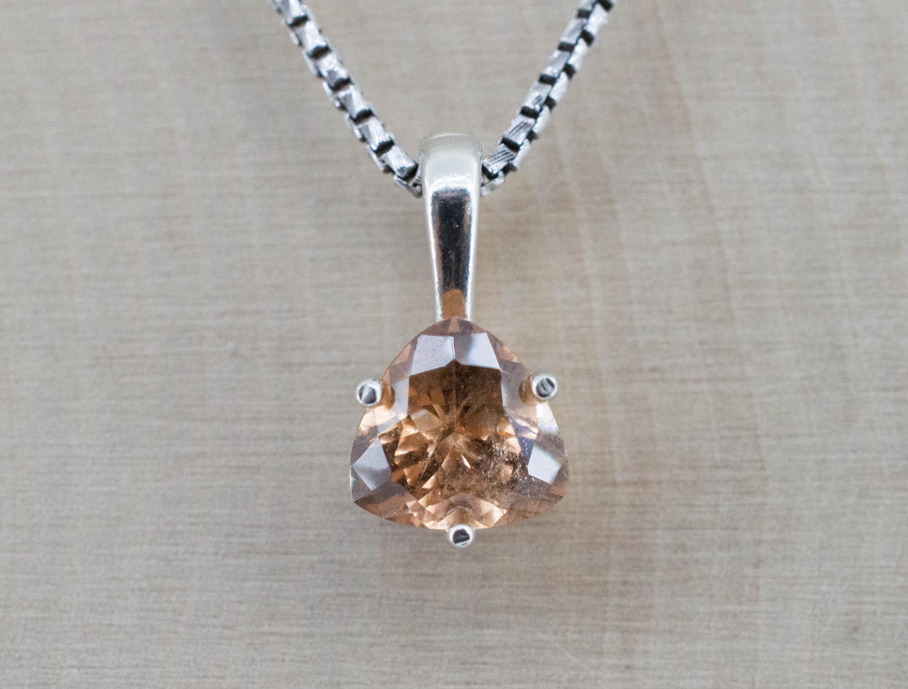 Hessonite Garnet Pendant; Natural Untreated Canada Garnet; 1.860cts