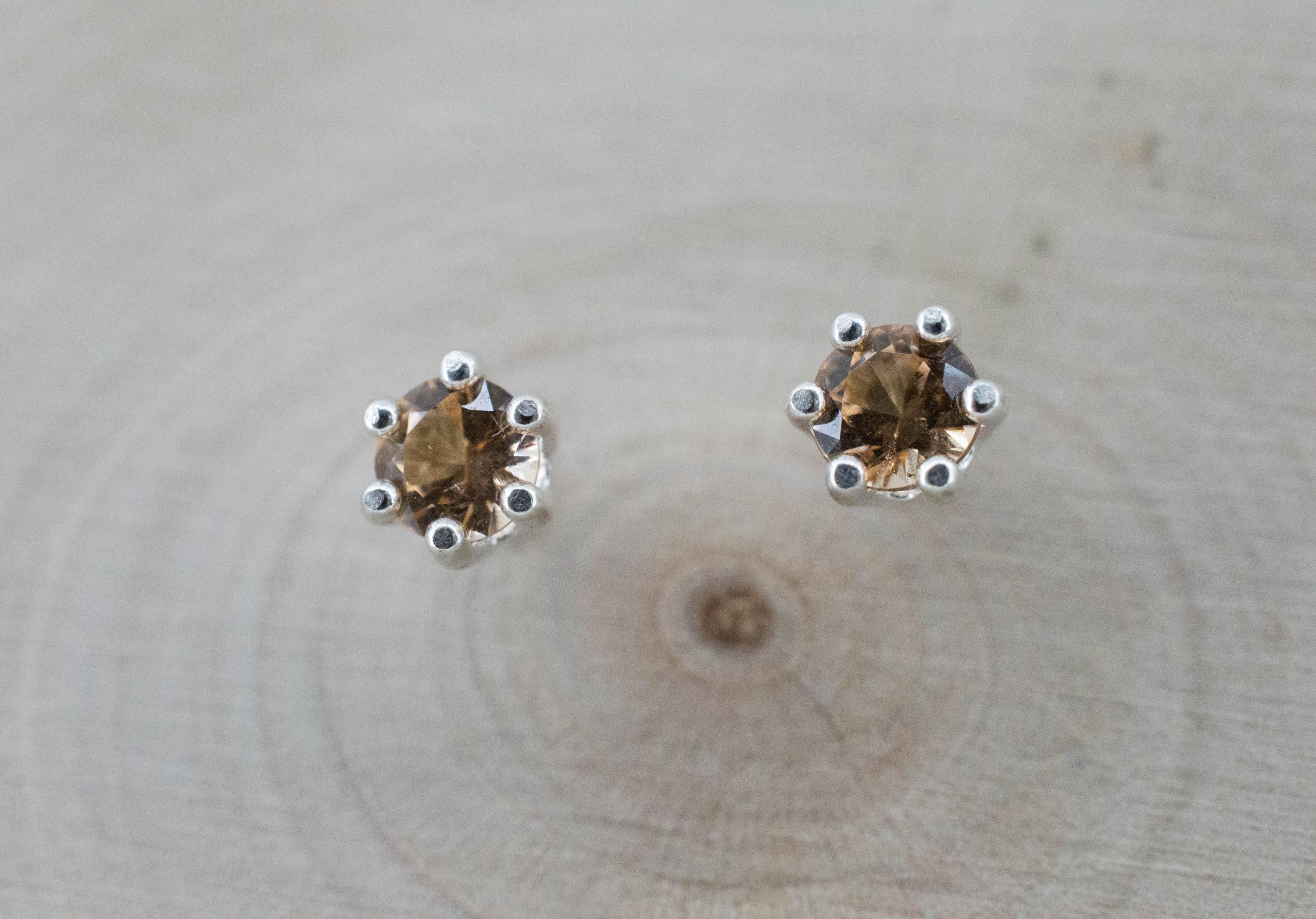 Hessonite Garnet Earrings; Natural Untreated Canada Garnet; 0545cts