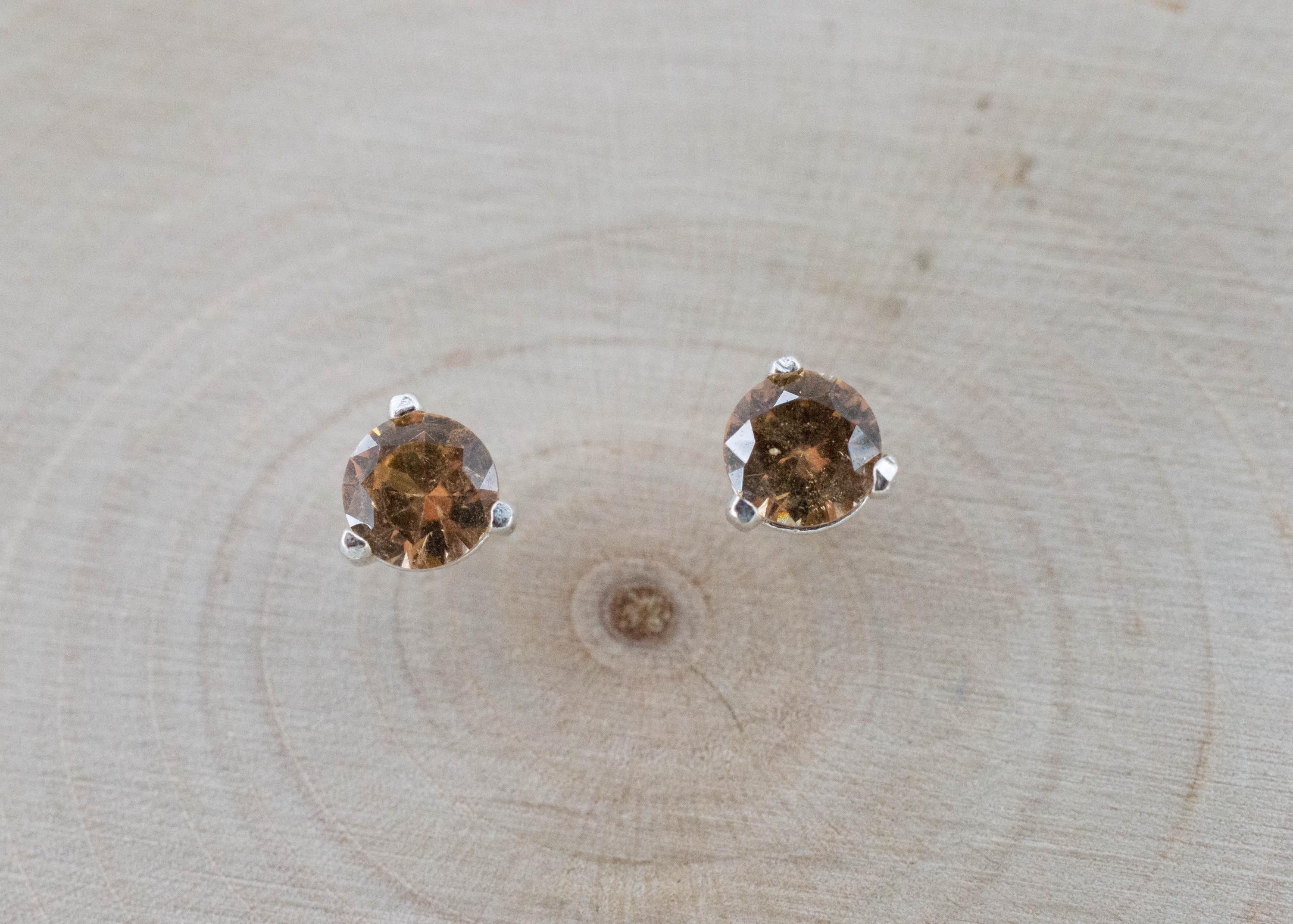 Hessonite Garnet Earrings; Natural Untreated Canada Garnet; 0580cts